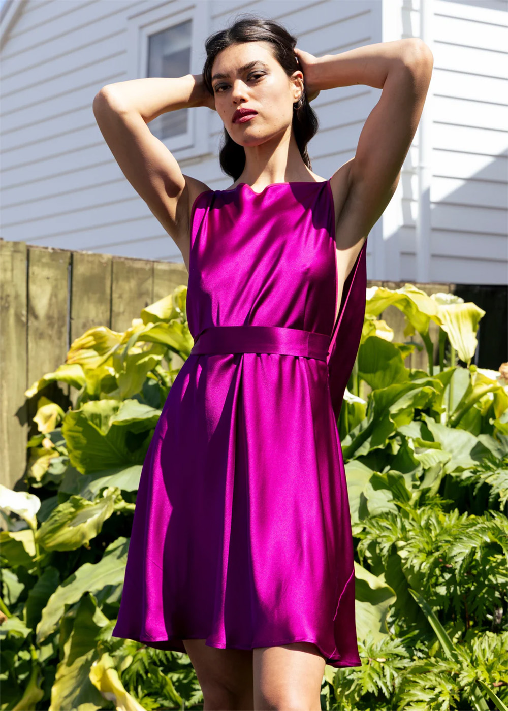 These summery wedding guest dresses can be re-worn with some clever styling tips. Photo / Gloria 