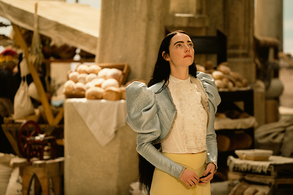 Emma Stone as Bella Baxter in the phantasmagorical film ‘Poor Things.’ Photo / Searchlight Pictures