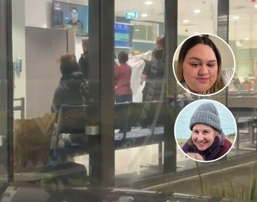 Hamilton women Zanae Kahu King and Grace Minardo were at Waikato Hospital's emergency department waiting room early on Tuesday morning when staff tried to revive a man.