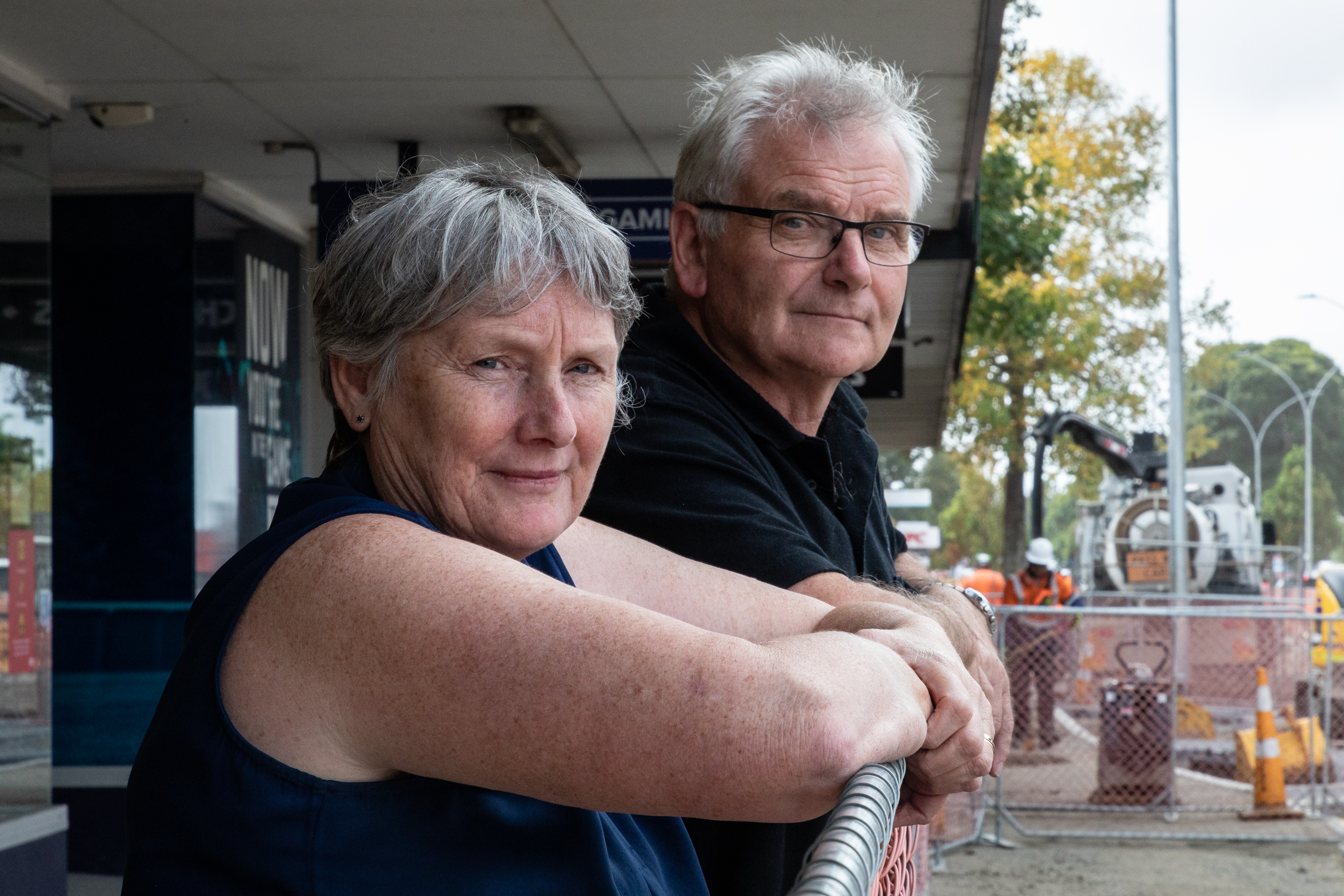 Howard Jones and neighbouring business owner Gaylene Dovaston. Photo / Alex Cairns