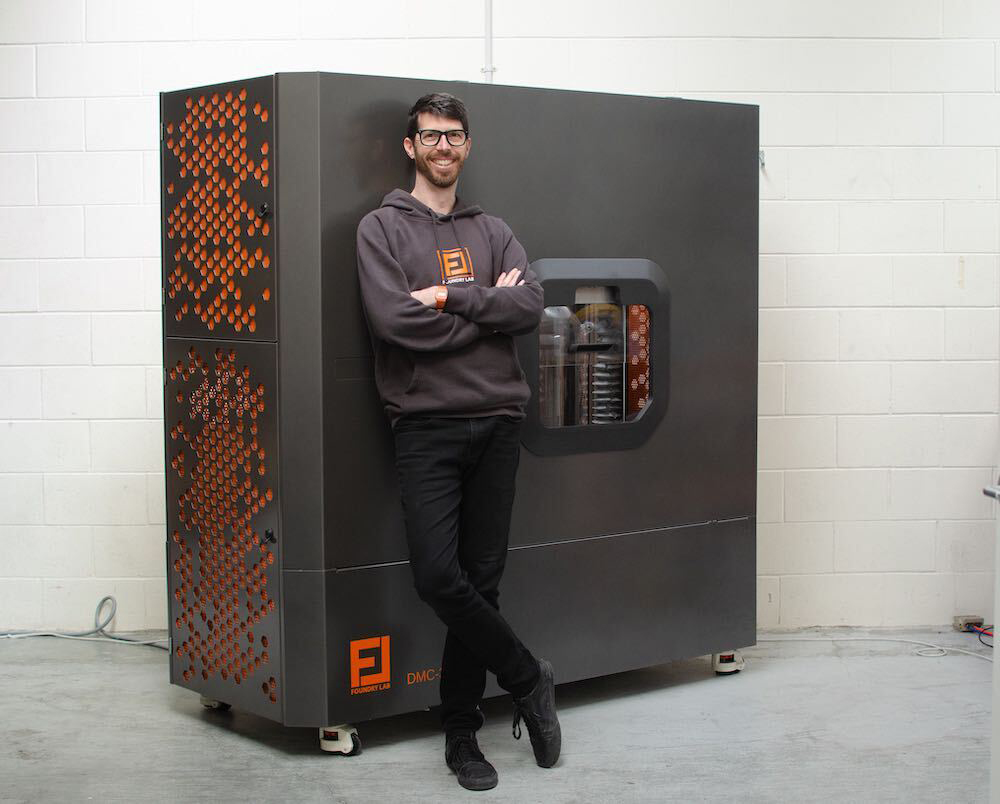 Foundry CEO David Moodie. His firm, founded in 2018, sold its first digital metal casting system to the  New Jersey Innovation Institute (a US Army partner) last year.