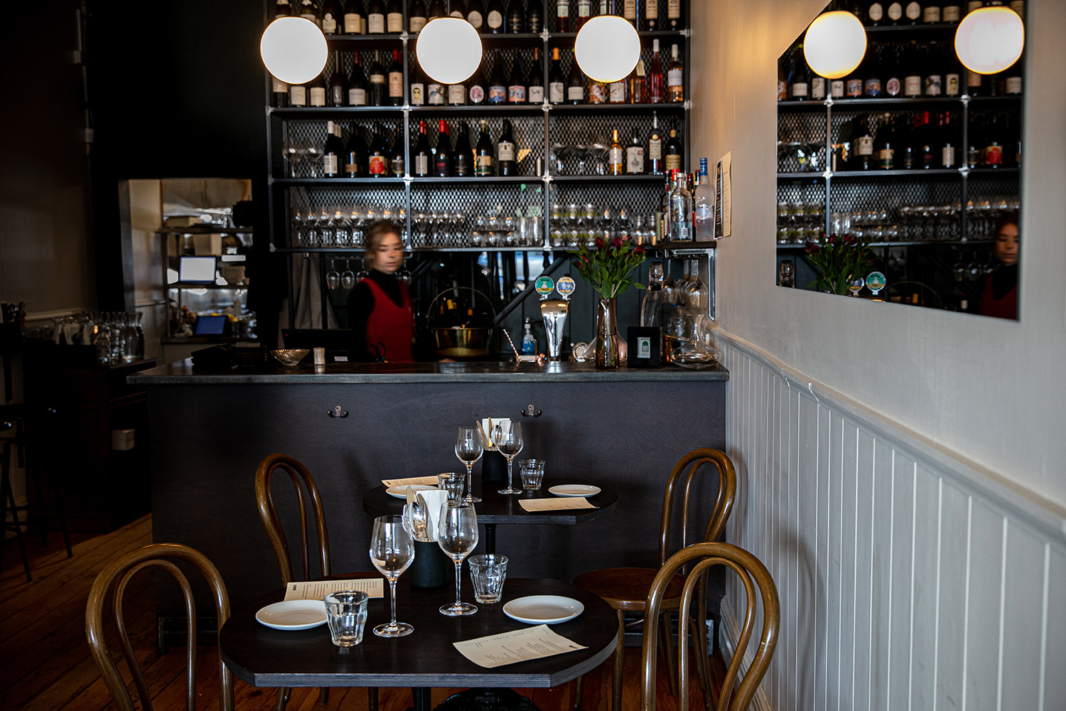 Interior of cosy wine bar and eatery Beau. Photo / Babiche Martens