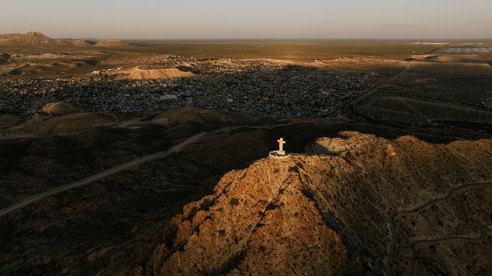 The Trump administration wants to build a border wall at the base of Mount Cristo Rey, which rises near the juncture of the New Mexico, Texas and Mexico borders. The small Catholic diocese that owns the land is trying to stop the plan. Photo / Paul Ratje, The New York Times