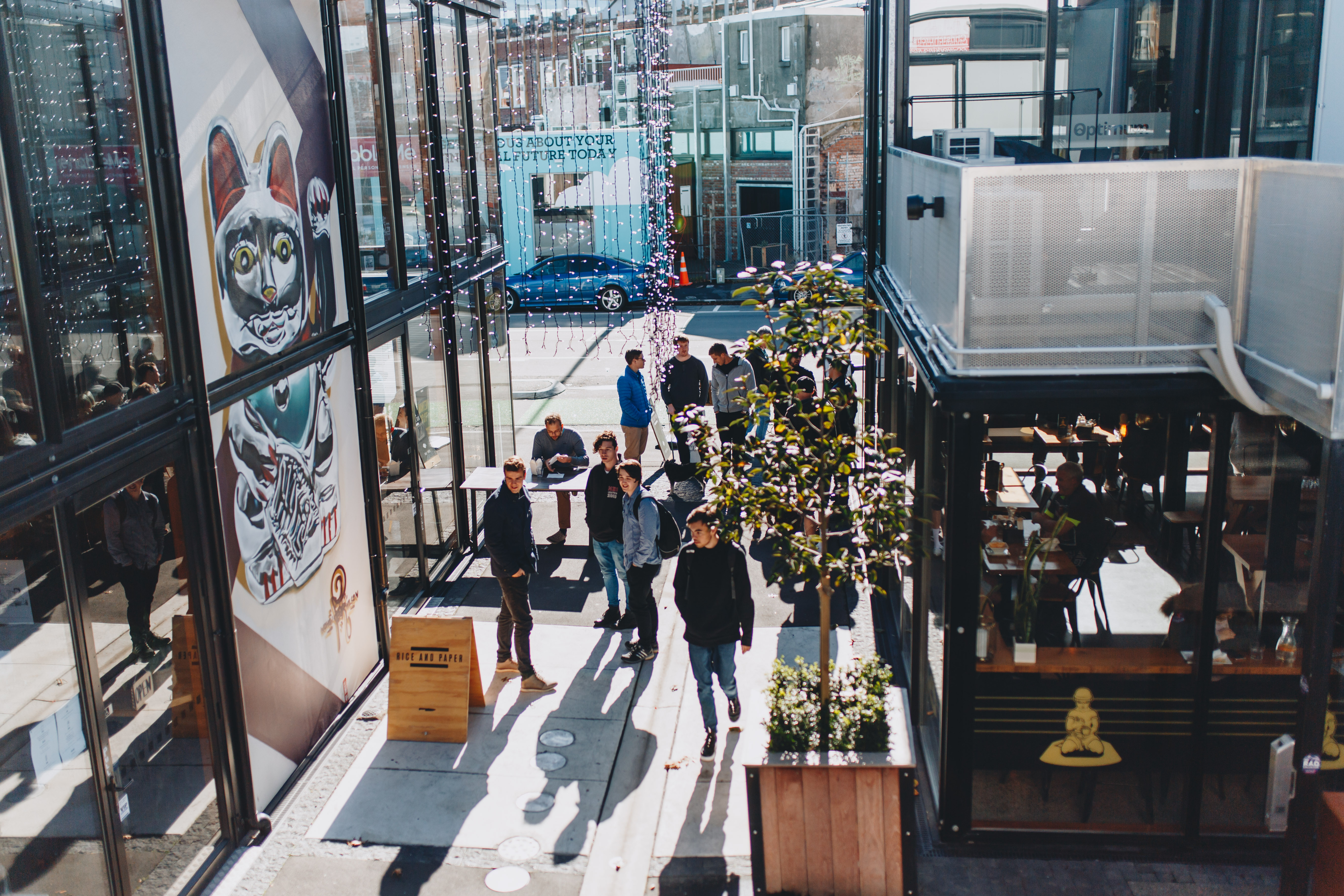 Visit the BOXed Quarter for art, music and global cuisine. Photo / Supplied