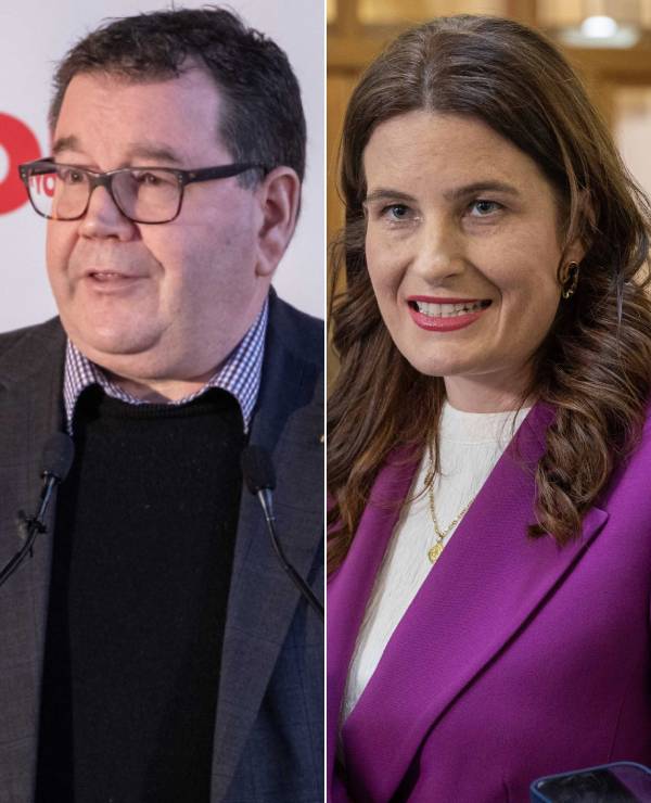 Finance Minister Grant Robertson and National Party finance spokeswoman Nicola Willis. Photos / Mark Mitchell