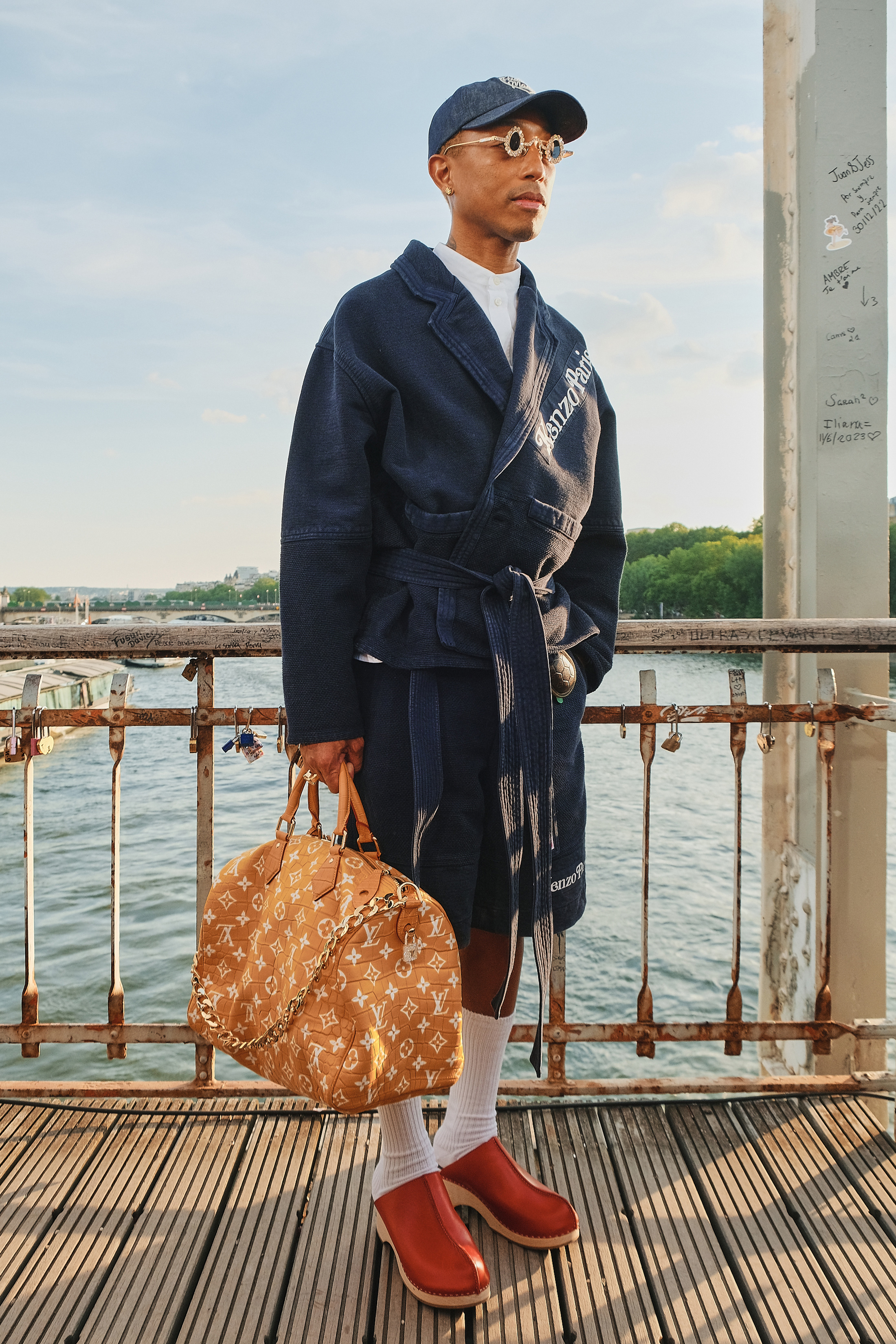 Pharrell Williams in Paris for his first collection as Louis Vuitton’s men’s creative director. Photo / Simbarashe Cha, The New York Times