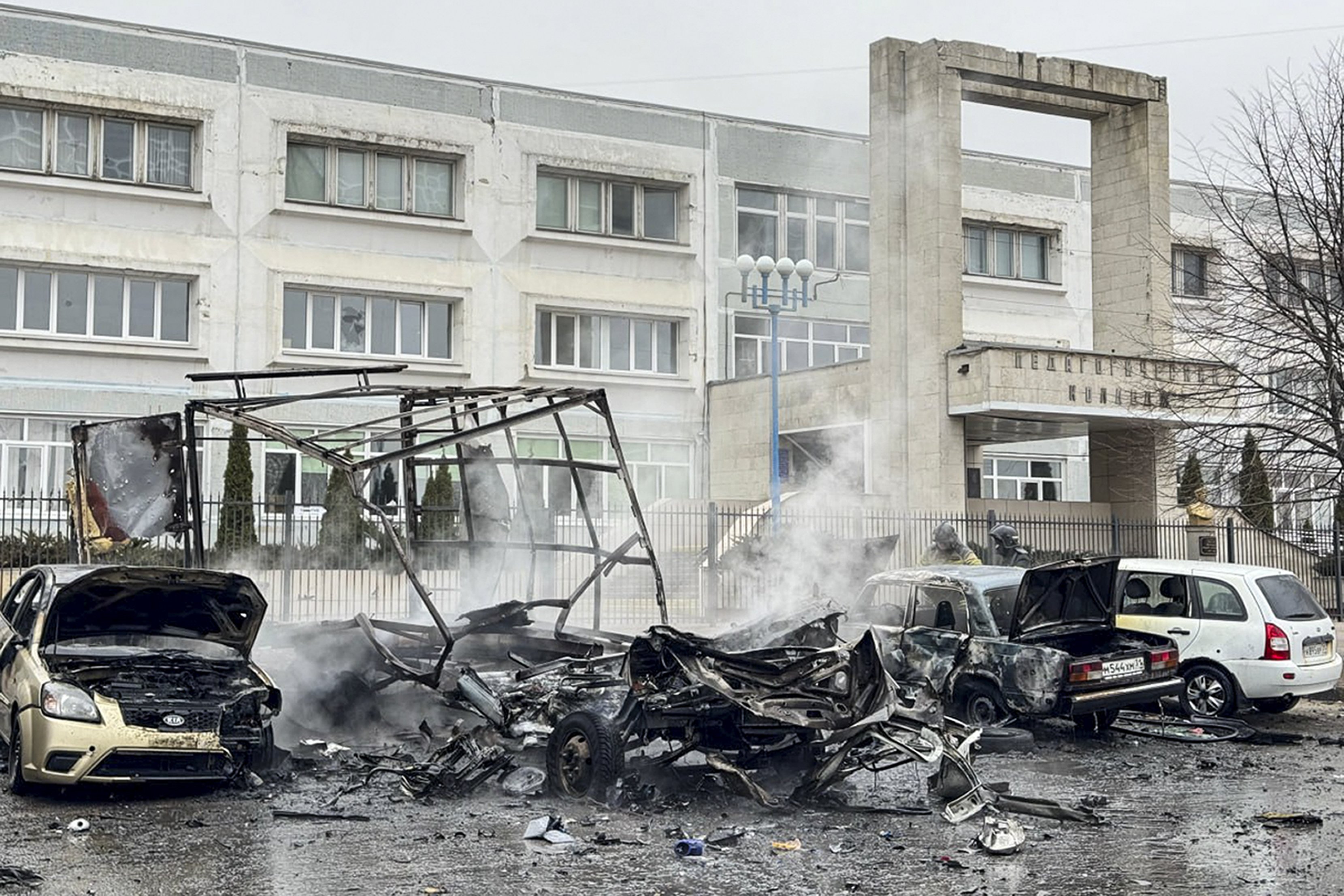 A Russian regional governor says two people have been killed in Ukrainian shelling of the city of Belgorod, close to the border with Ukraine. Three others were wounded. Photo / Belgorod region governor Vyacheslav Gladkov telegram channel via AP