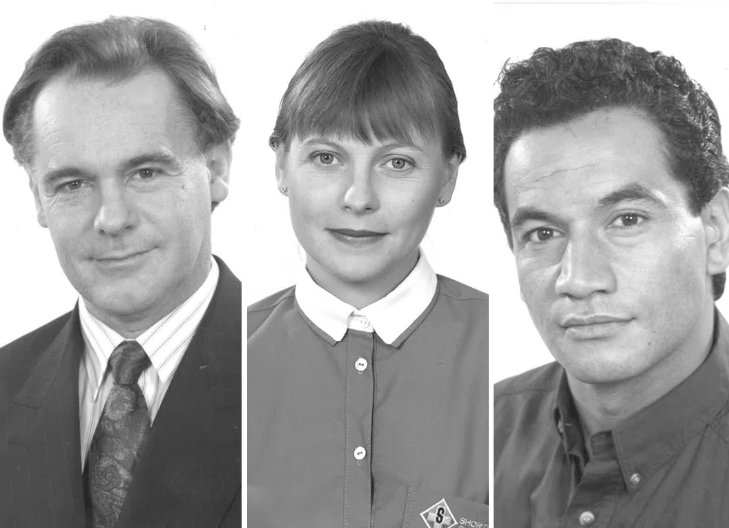 Paul Gittins (Michael McKenna), Lisa Crittenden (Carrie Burton) and Temuera Morrison (Hone Ropata).
