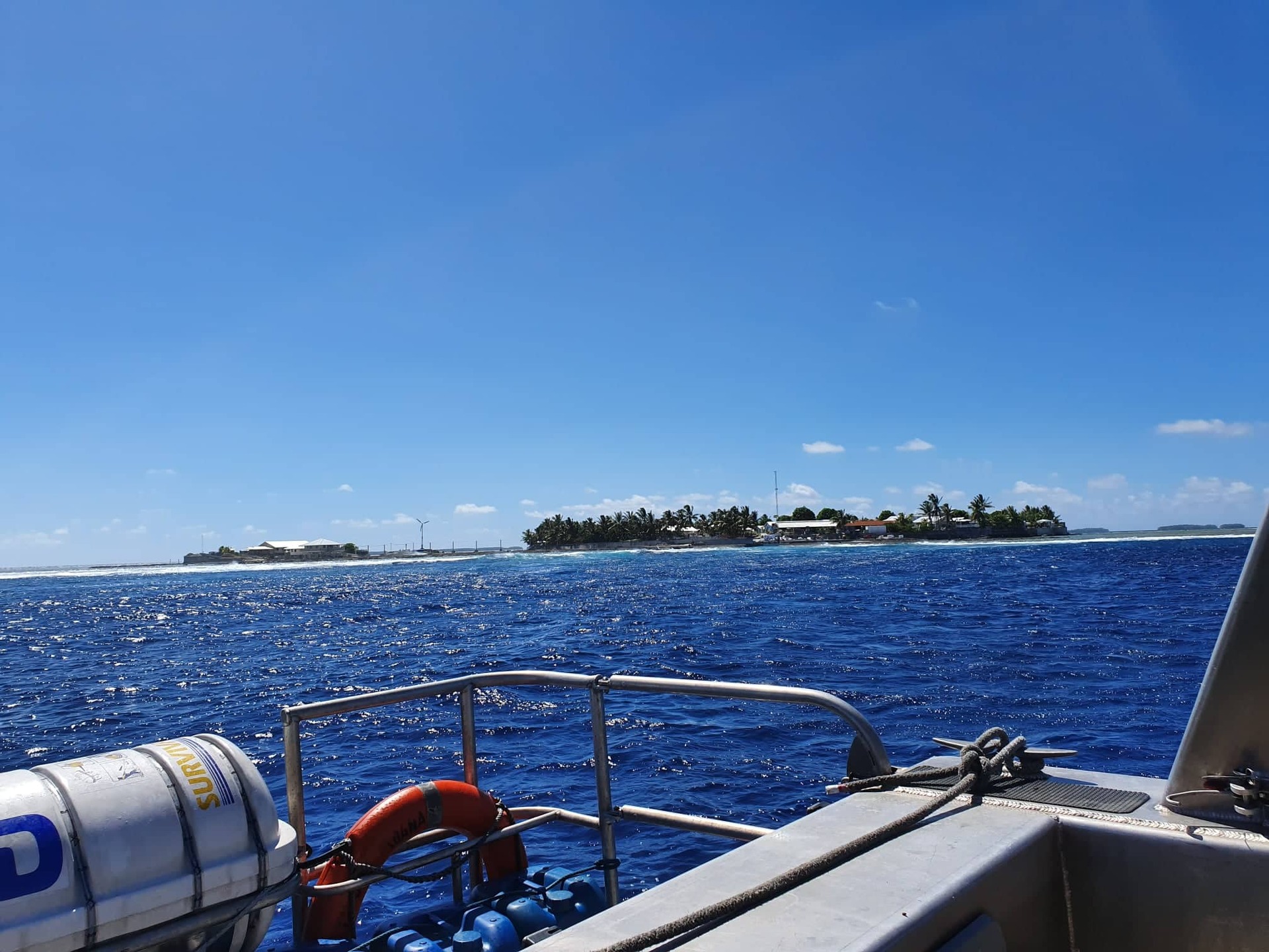 Travel between the three atolls in Tokelau is via a small boat. Photo / Peki Lepaio