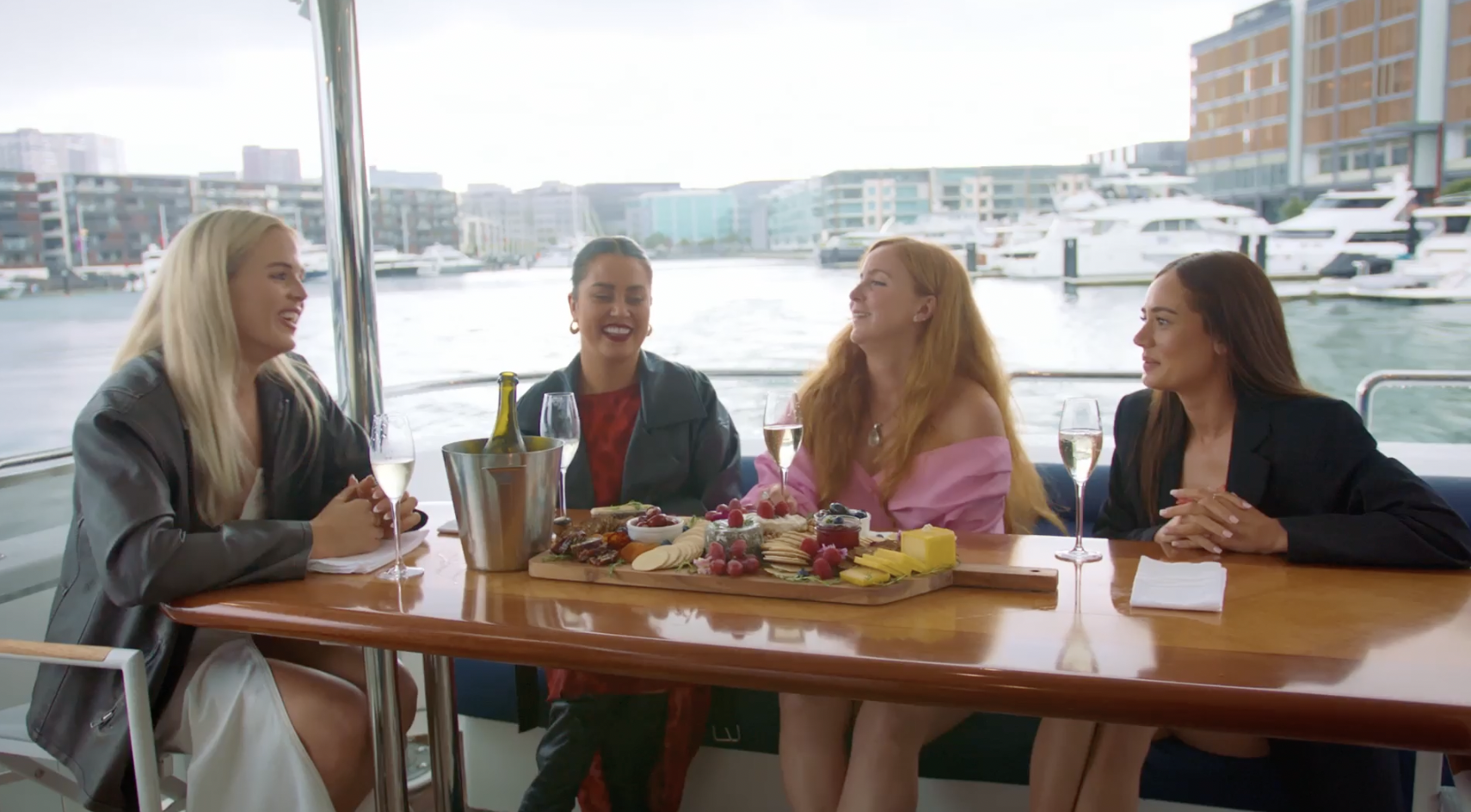 This season's MAFS NZ brides - and their humble cheese board. Photo / Warner Bros. Discovery