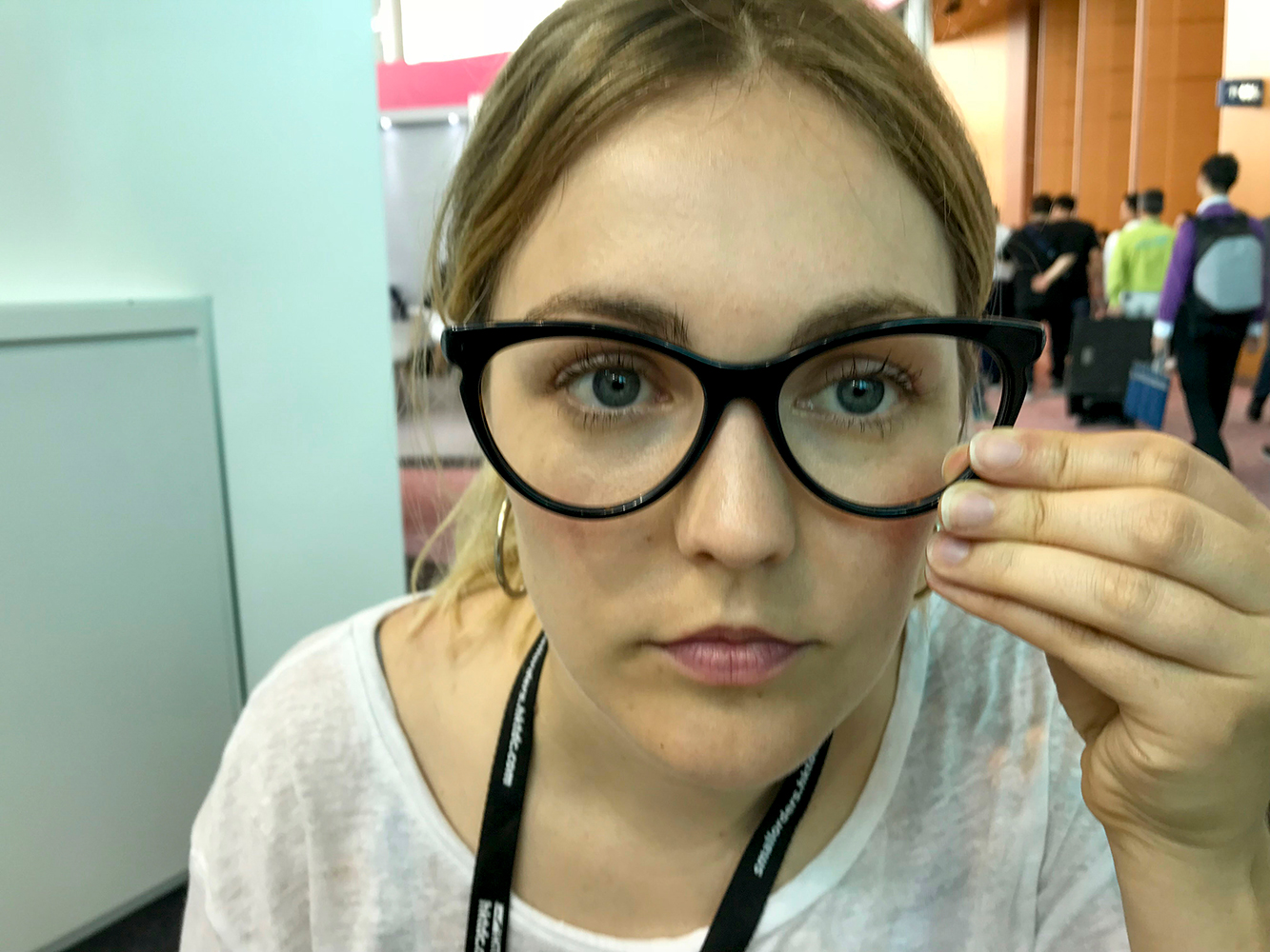 Sophie testing frames for an upcoming collection. Picture / Supplied