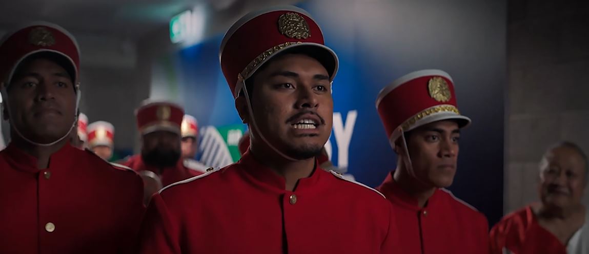 A scene from Red, White and Brass in cinemas from 23 March, 2023. Photo / Supplied