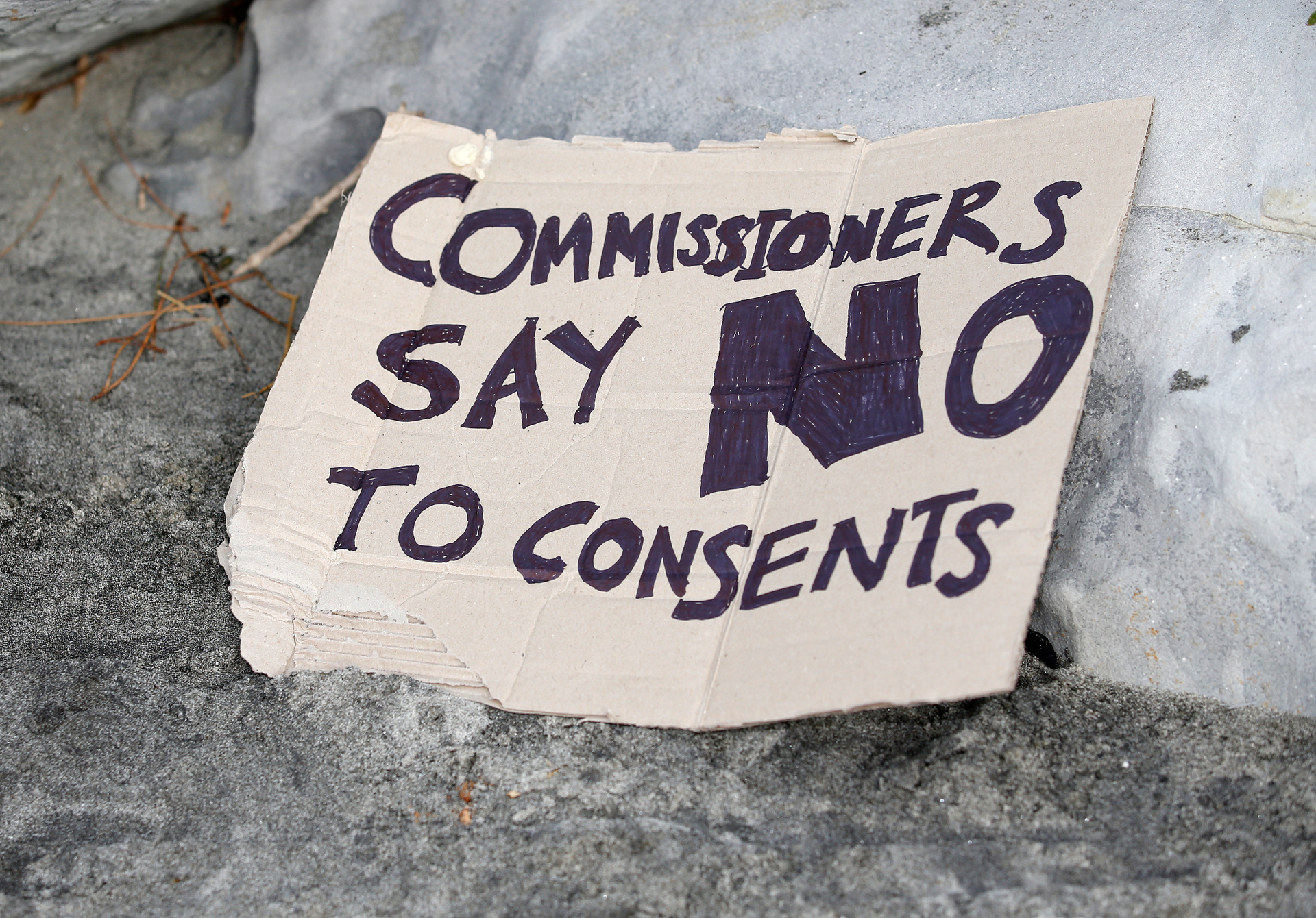 SOS sand mining protest at Mangawhai heads beach. Photo / Michael Cunningham