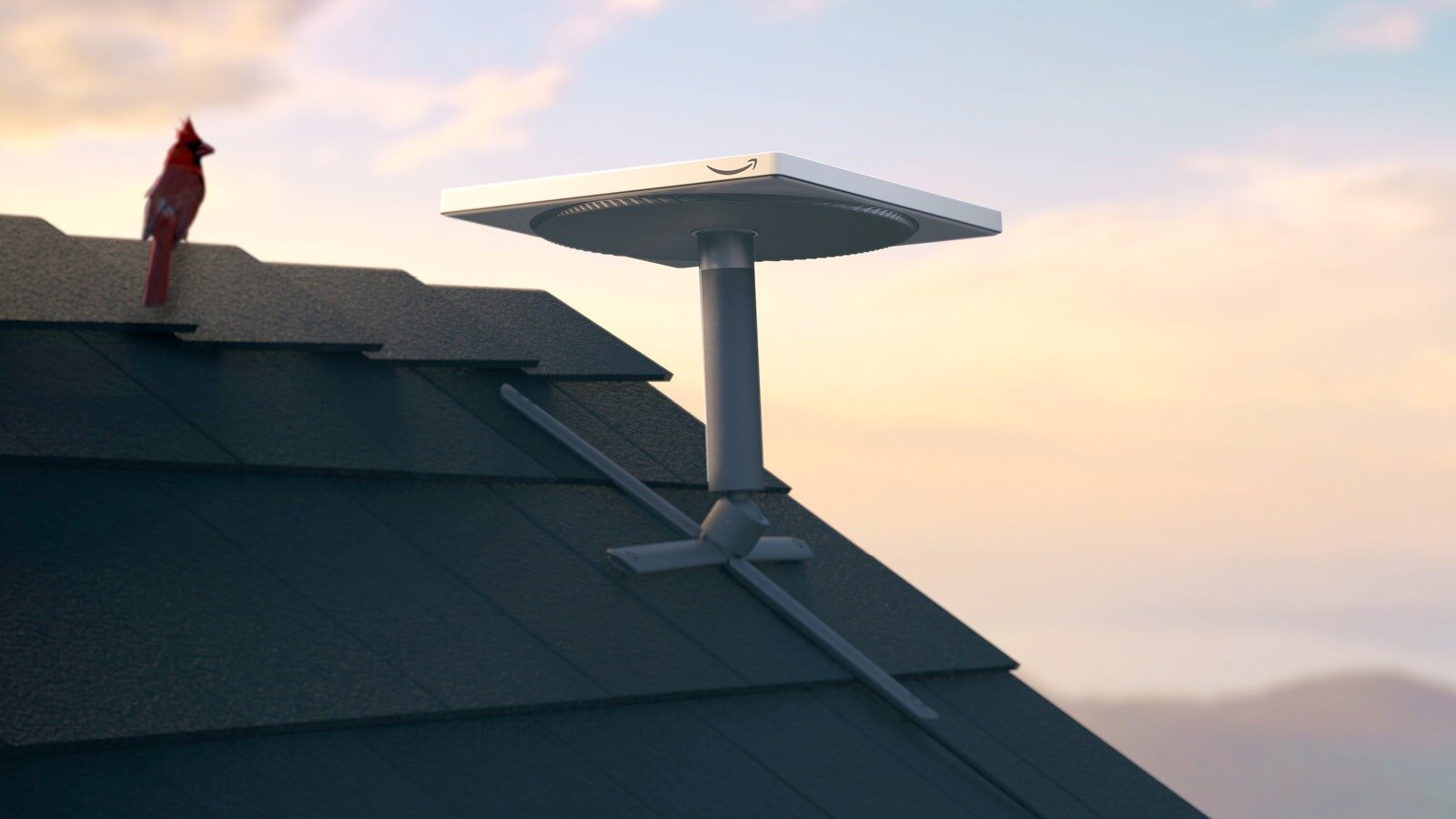 A rooftop satellite dish for Amazon's upcoming Project Kuiper service. Photo / Amazon