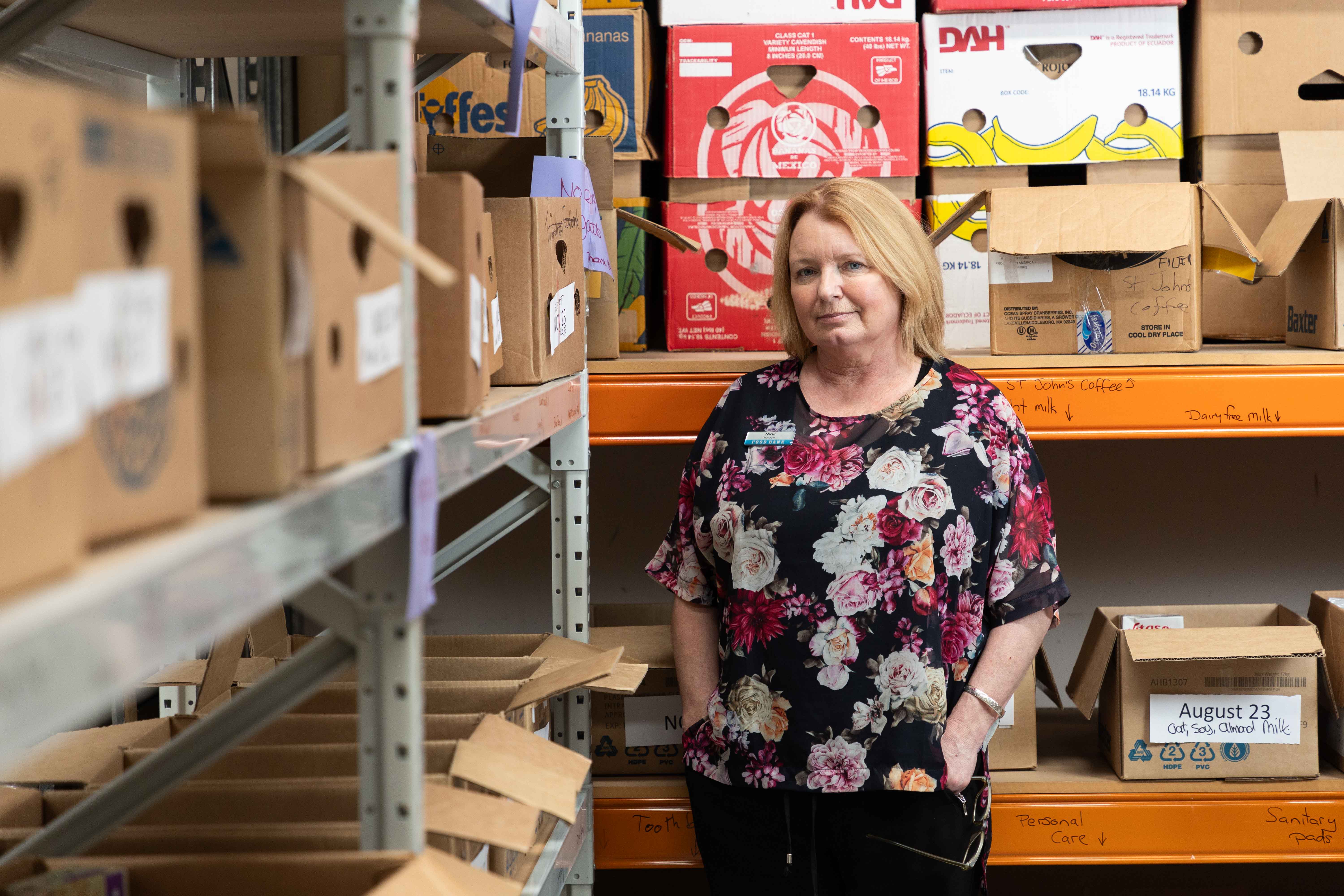 Tauranga Community Foodbank manager Nicki Goodwin says the rainy day they prepare for is here. Photo / Alex Cairns