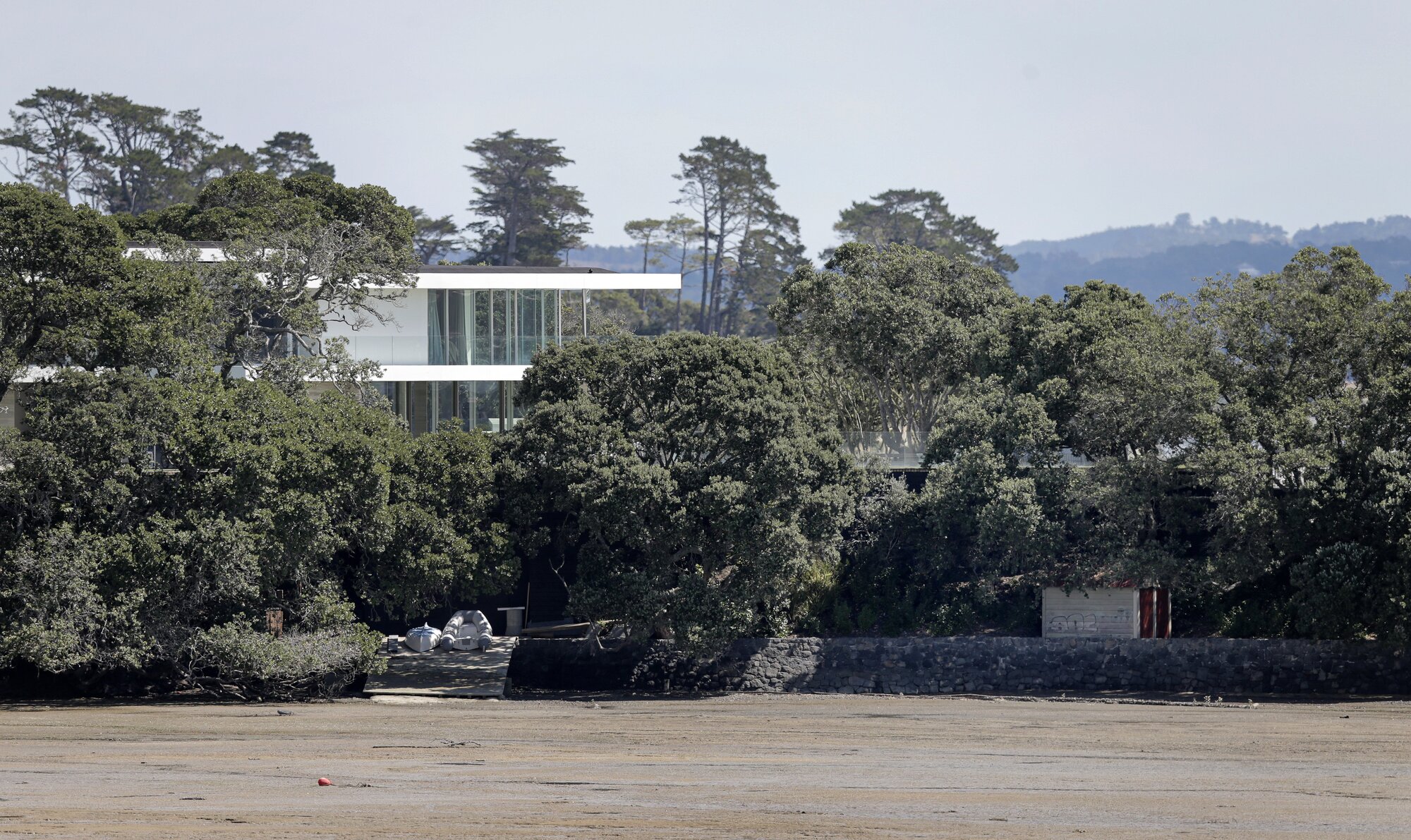 Anna Mowbray and Ali Williams' property on a headland in Westmere. Photo / Alex Burton