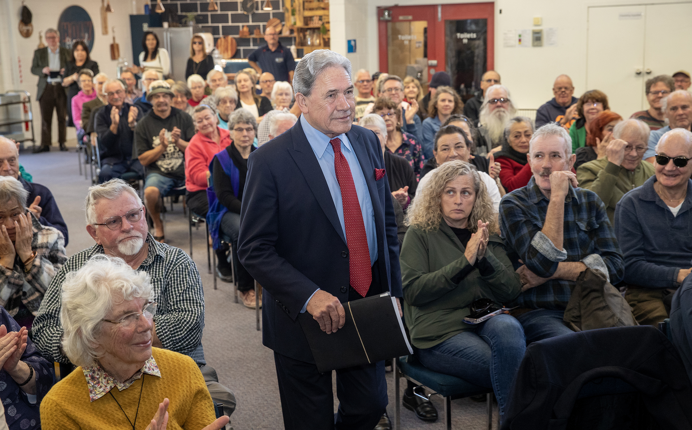 Peters was happy with the turnout. Photo / Mark Mitchell