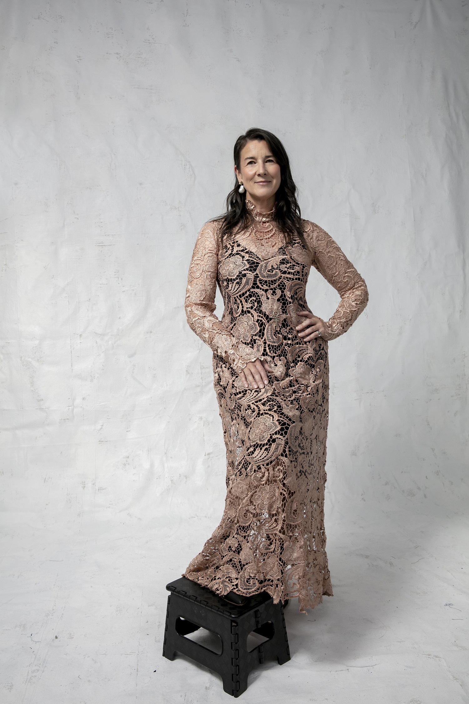 Morven McAuley wears gown from Romeo 4 Juliet spring/summer 2016. Photo / Babiche Martens