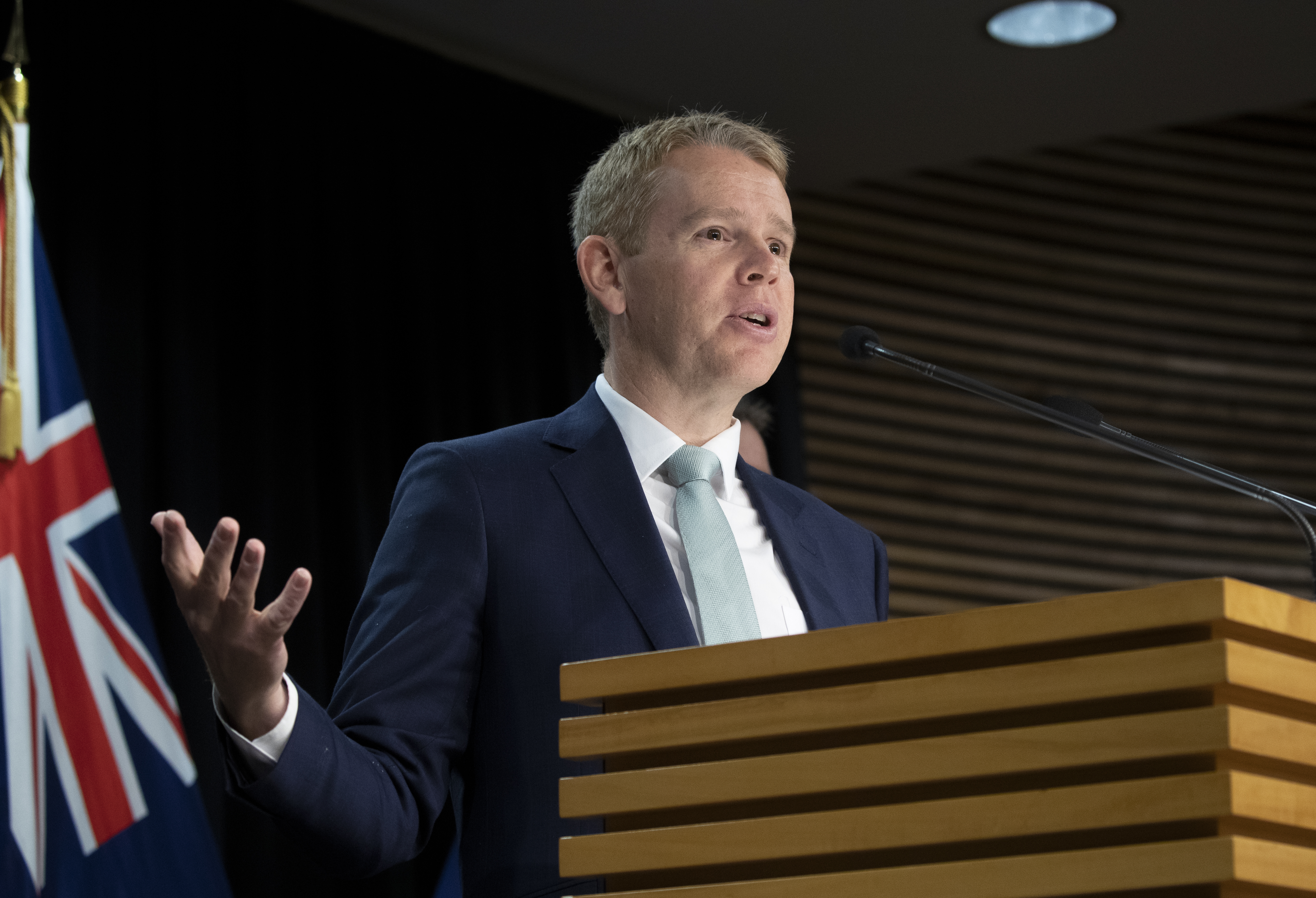 Prime Minister Chris Hipkins continues to have a higher favourability score with voters than National leader Christopher Luxon, but the gap has narrowed. File photo / Mark Mitchell
