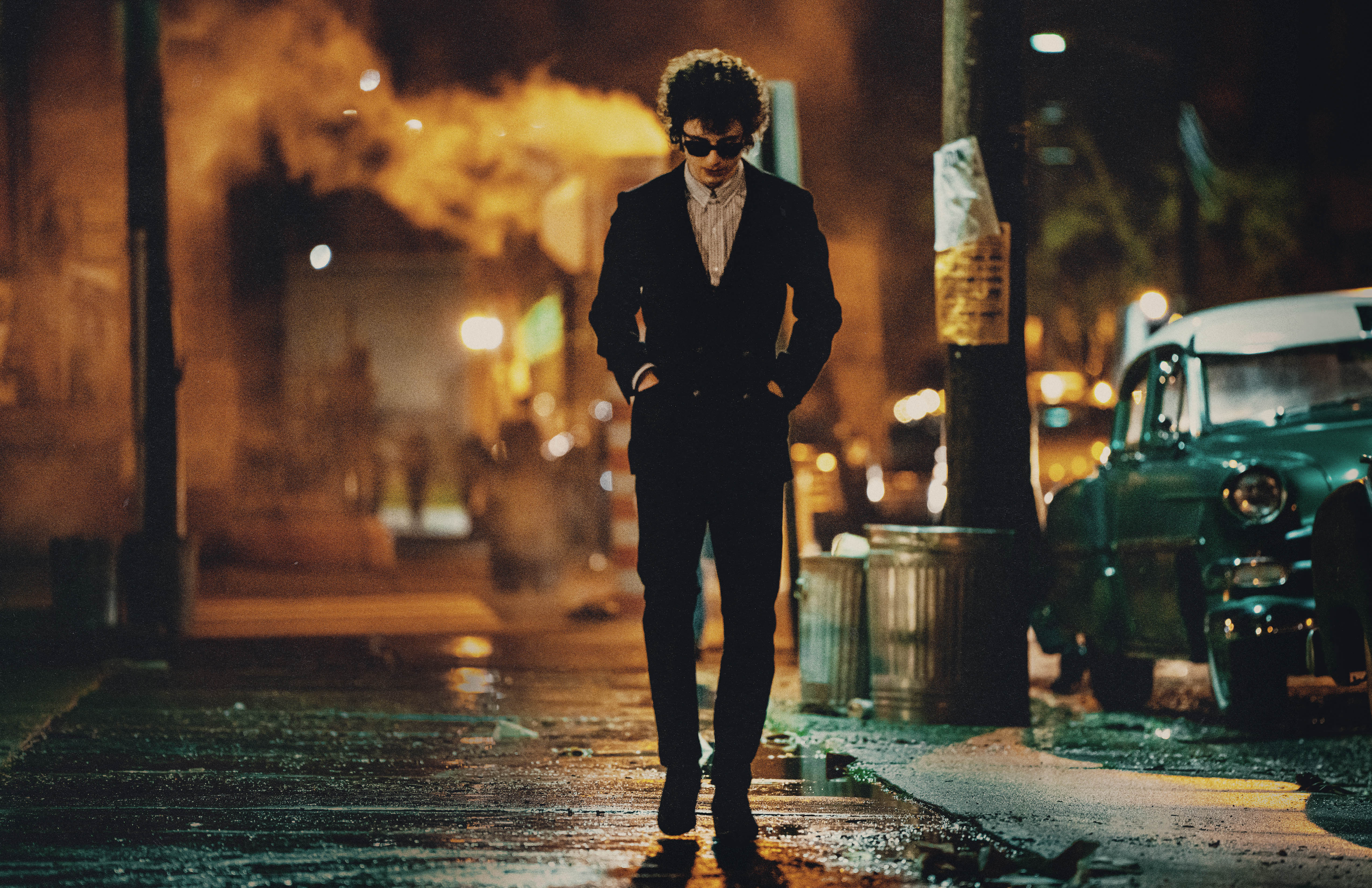Timothee Chalamet learned to perform 30 Bob Dylan songs for his role in A Complete Unknown. Photo / AFP