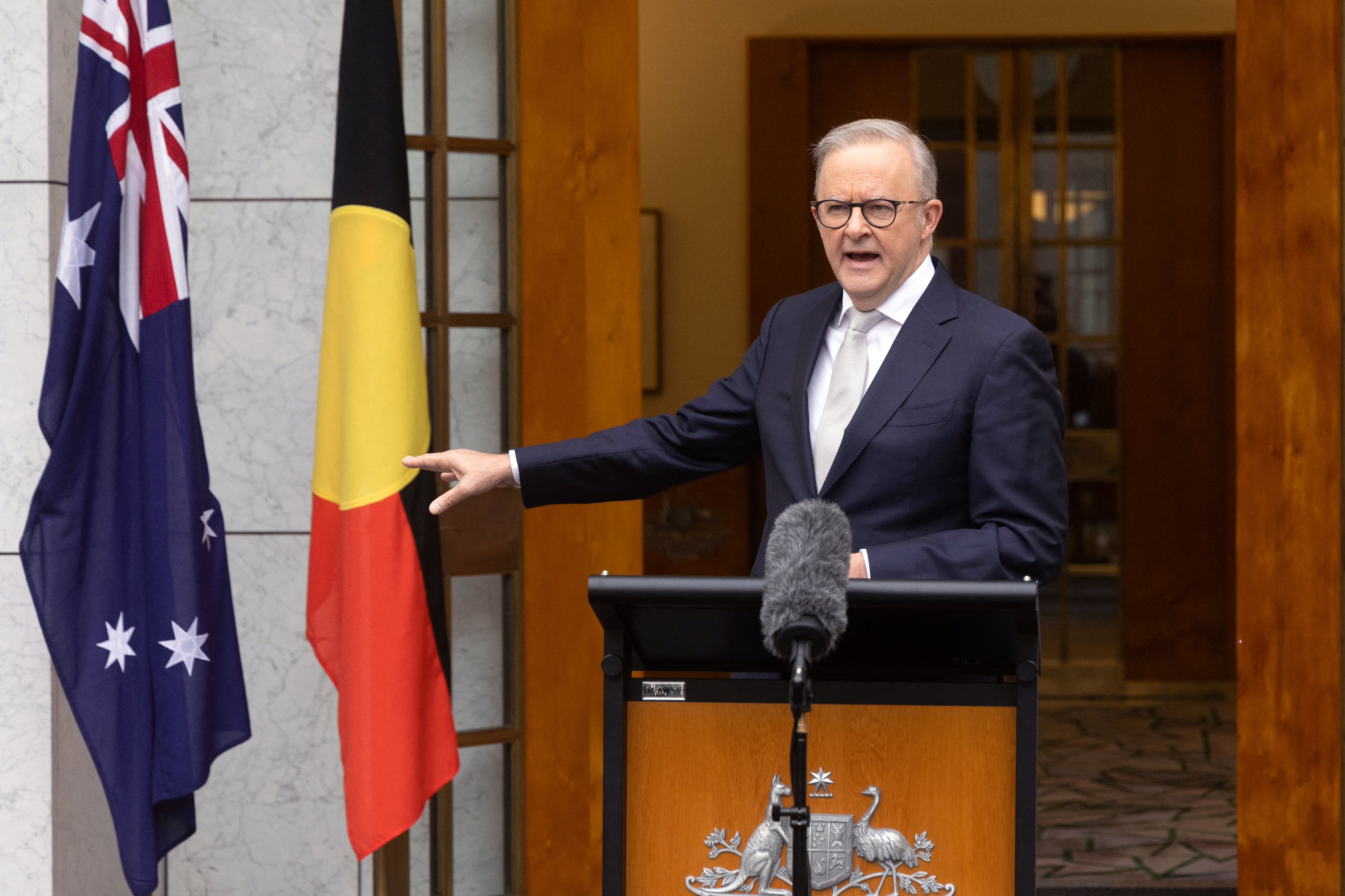 Australian Prime Minister Anthony Albanese says Australia will start stockpiling critical mineral commodities at home and strike deals to sell them to other 