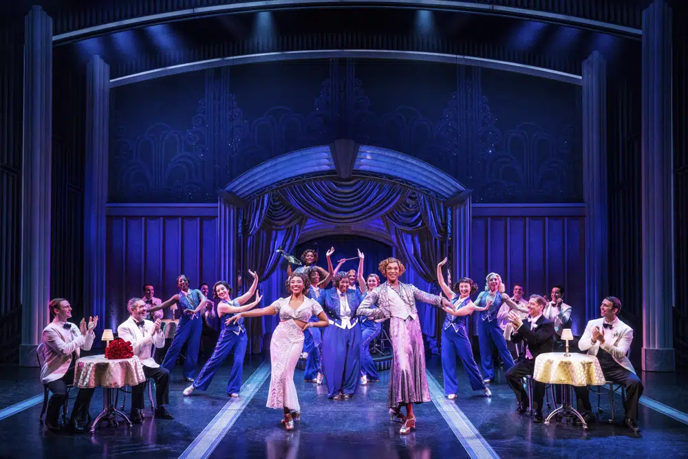 The cast during a performance of