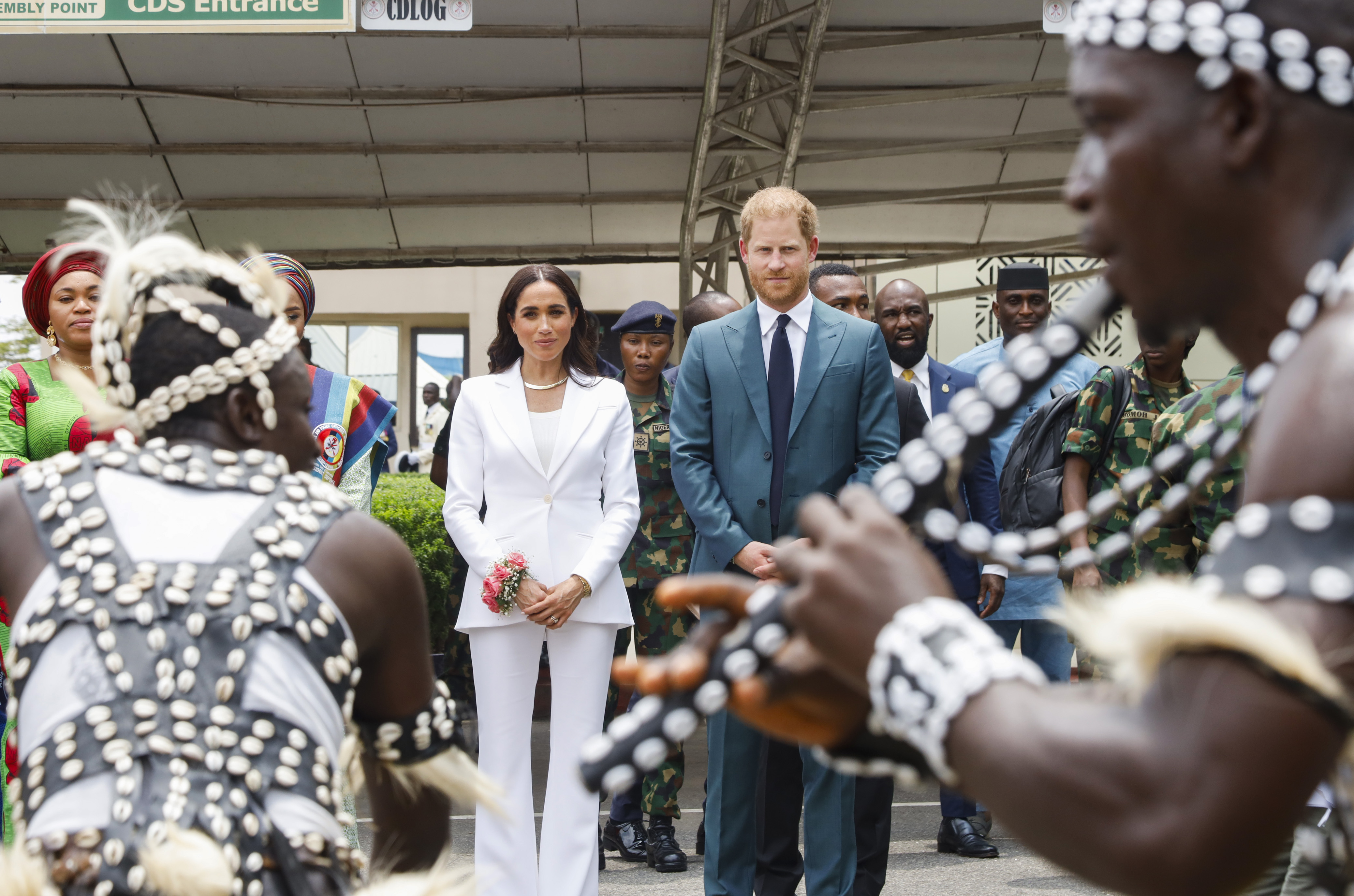 The Duke and Duchess of Sussex are touring Nigeria after being invited to the West African country by its chief of defence staff. Photo / Getty Images