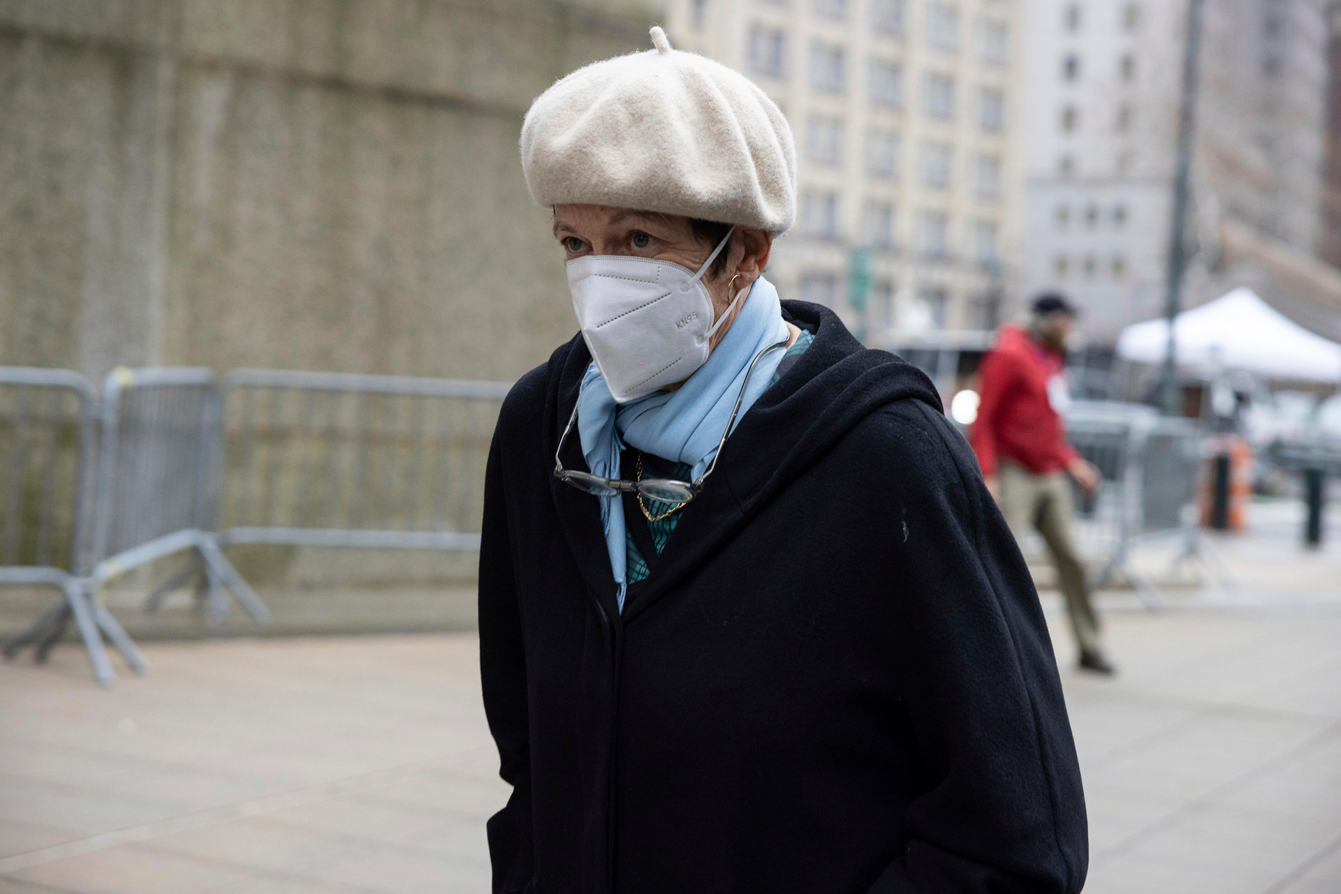 Isabel Maxwell arrives at the federal courthouse where Ghislaine Maxwell is on trial for sex trafficking in New York. Photo / AP