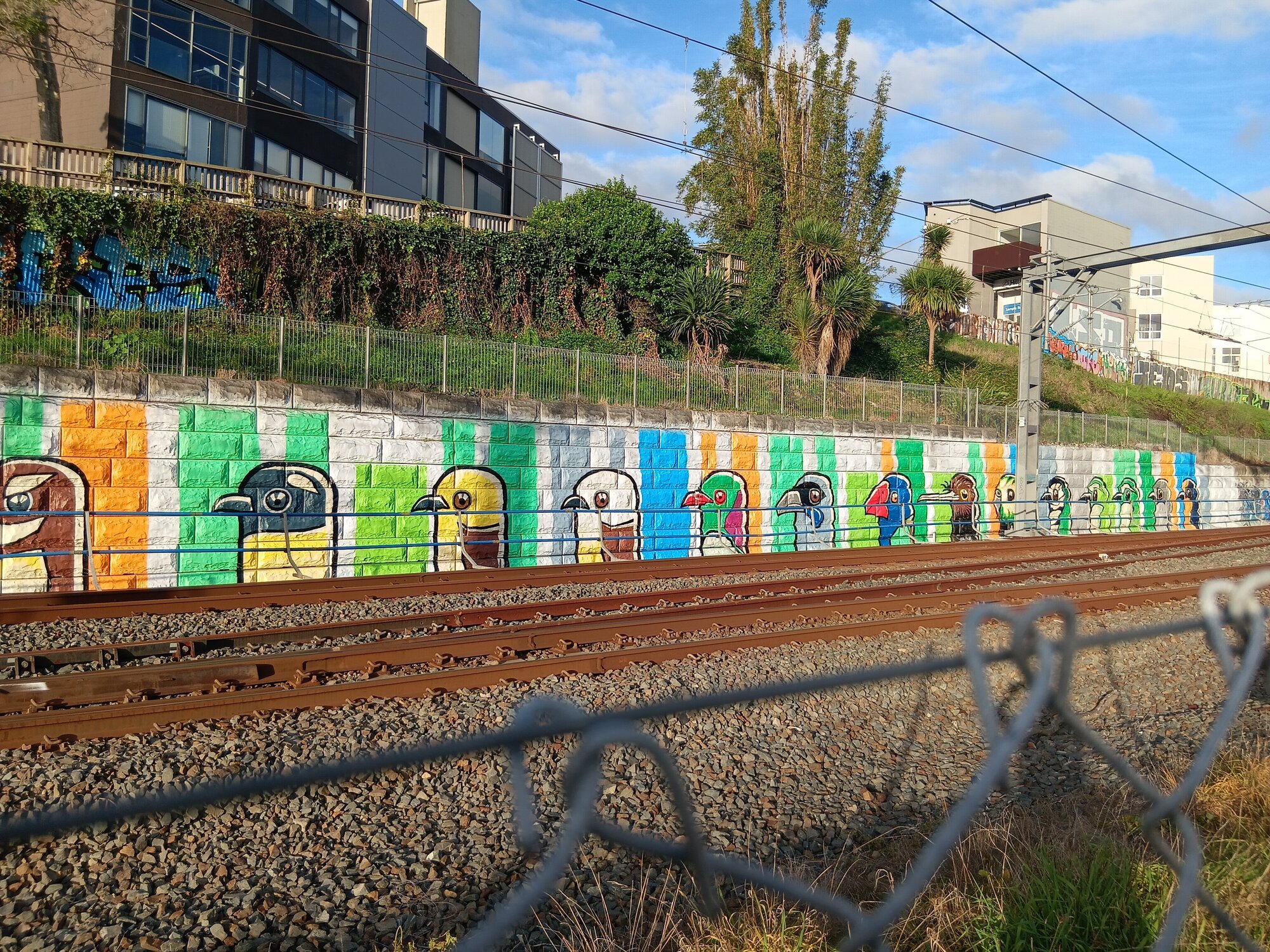 New art by Joel Nicholls on the Auckland rail network. Photo / KiwiRail