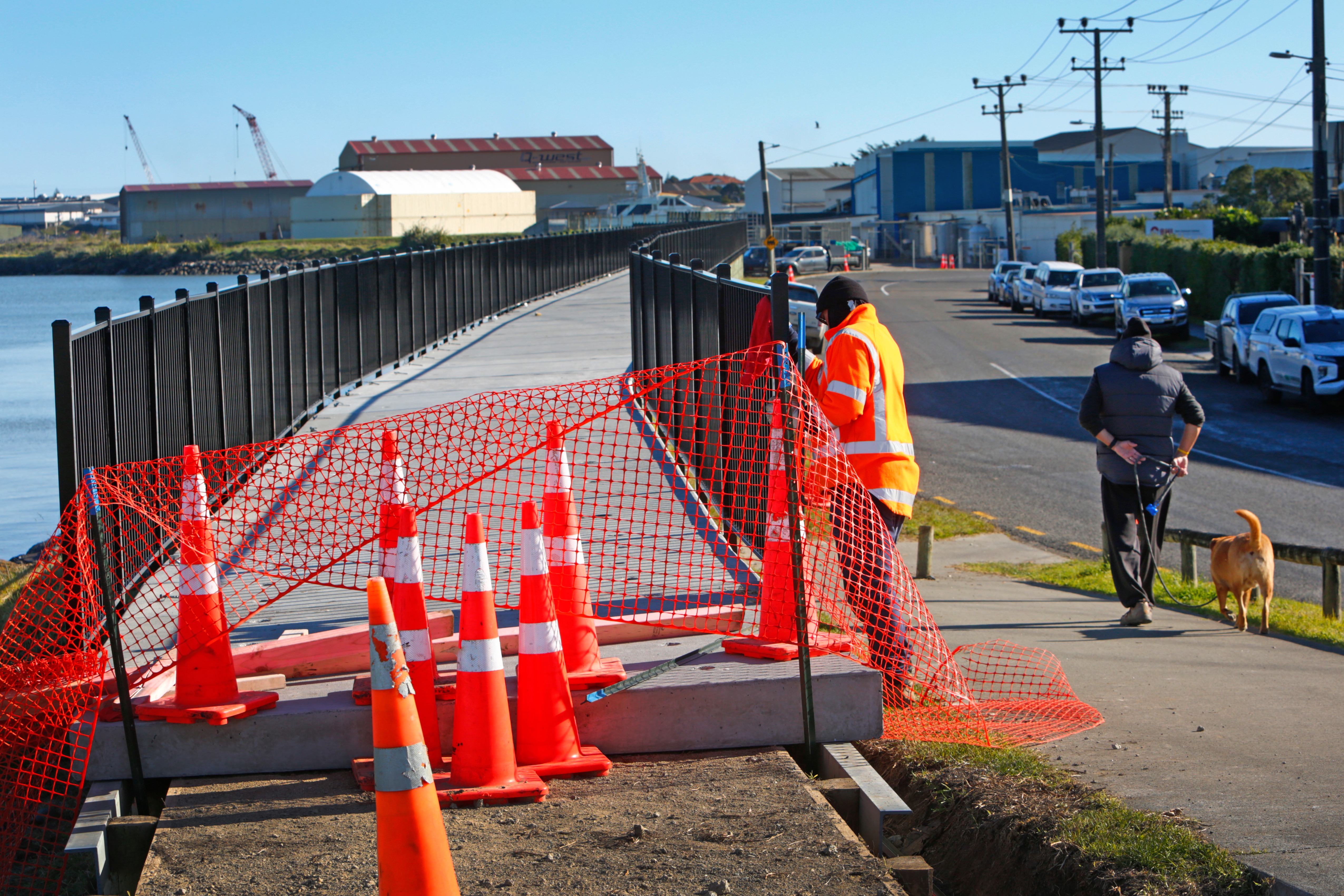 The 3m wide cycle path heading out to the North Mole is expected to be completed in the coming weeks.  Photo / Bevan Conley