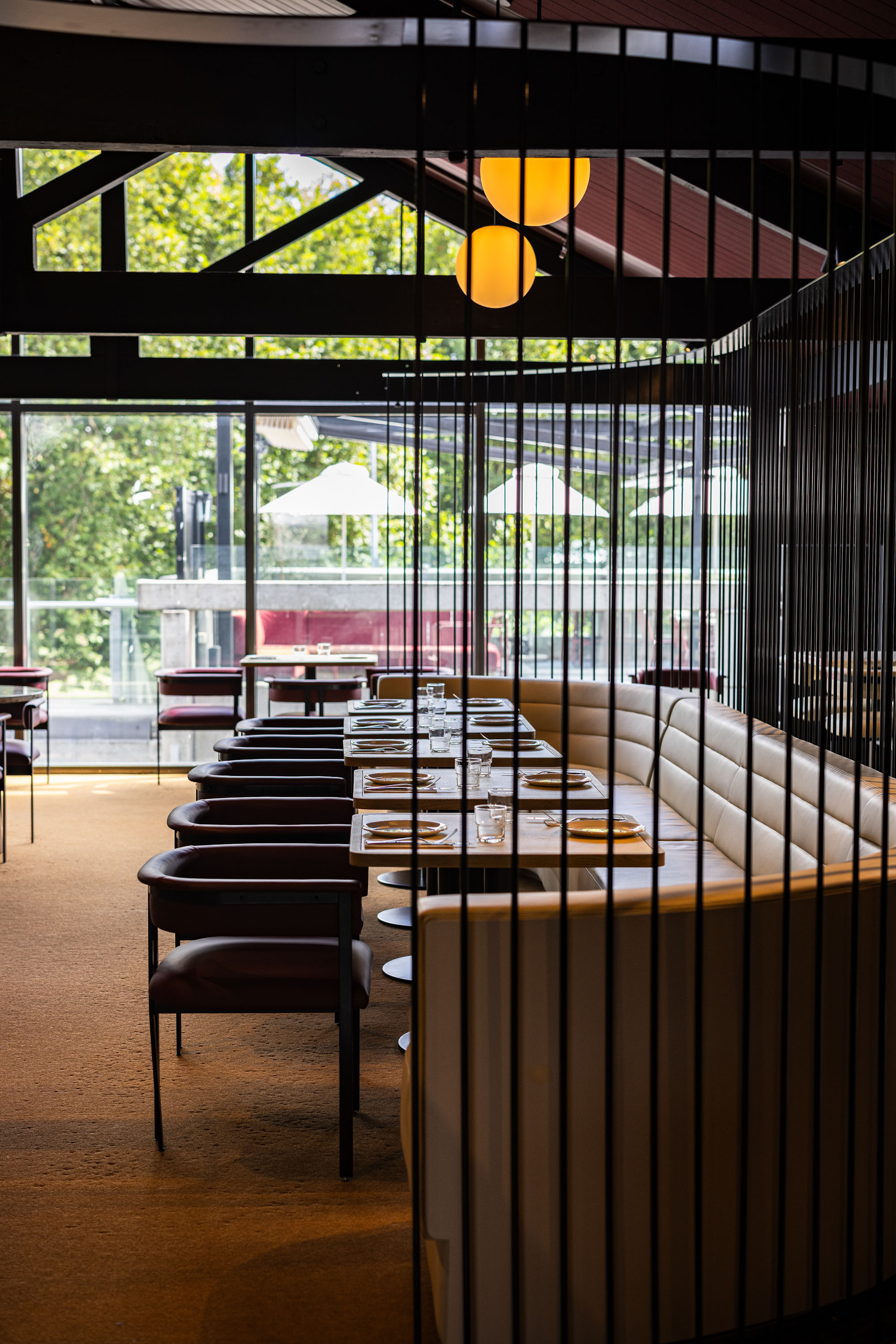 The interior of Darling on Drake has booth seating, with more tables available on the large outdoor terrace. Photo / Babiche Martens