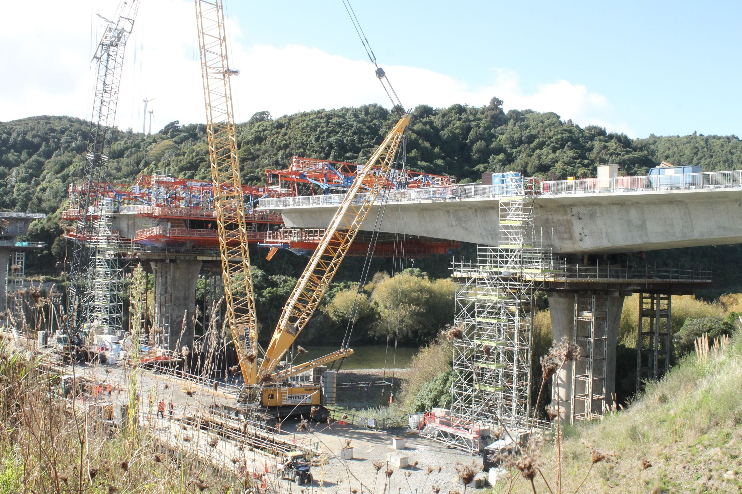 The Parahaki Bridge, still under construction.