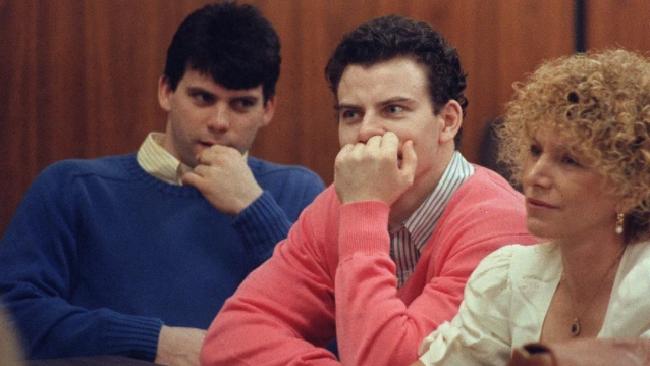 The Menendez brothers smiled and smirked throughout their trial for murdering their parents. Photo / Getty Images