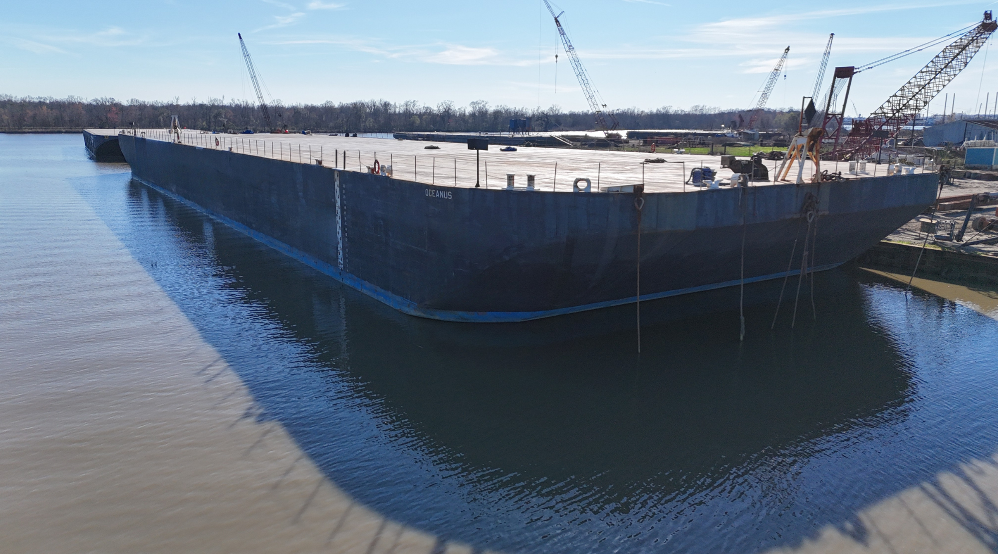 Neutron's landing barge under construction.