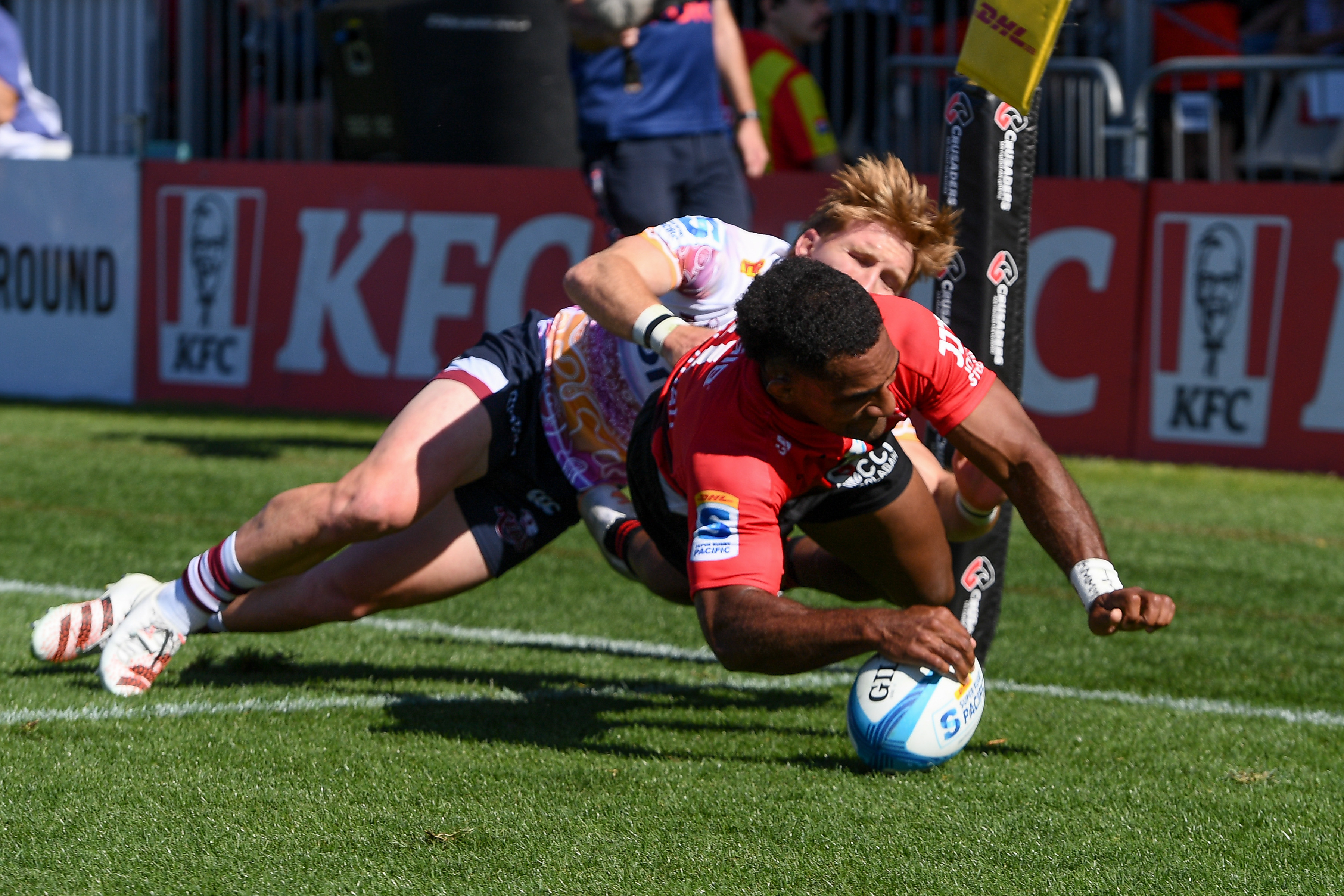 Sevu Reece scored two first-half tries against the Reds. Photo / Photosport