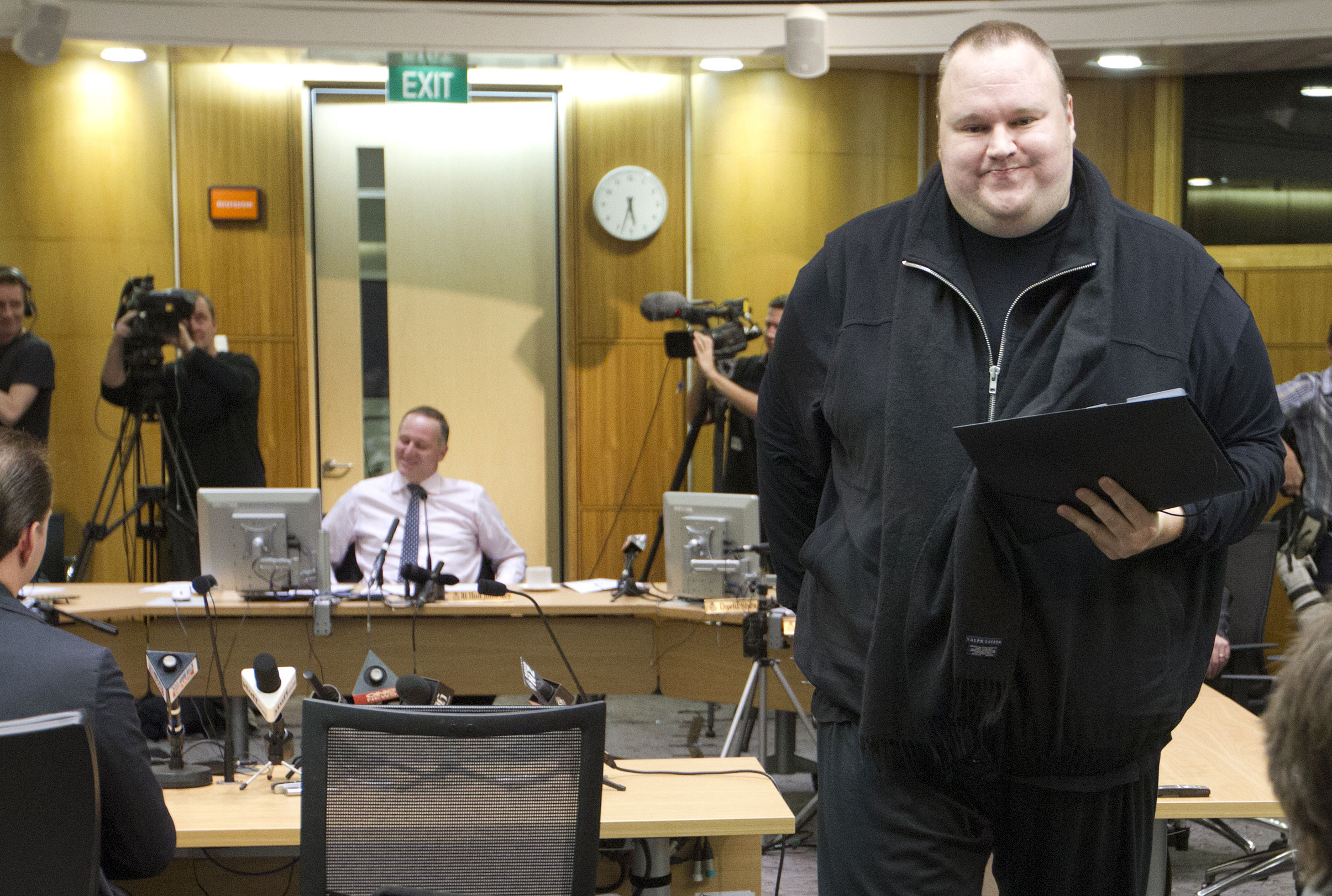 Kim Dotcom has claimed then-Prime Minister John Key knew more than he claimed about his arrest. Photo / Mark Mitchell