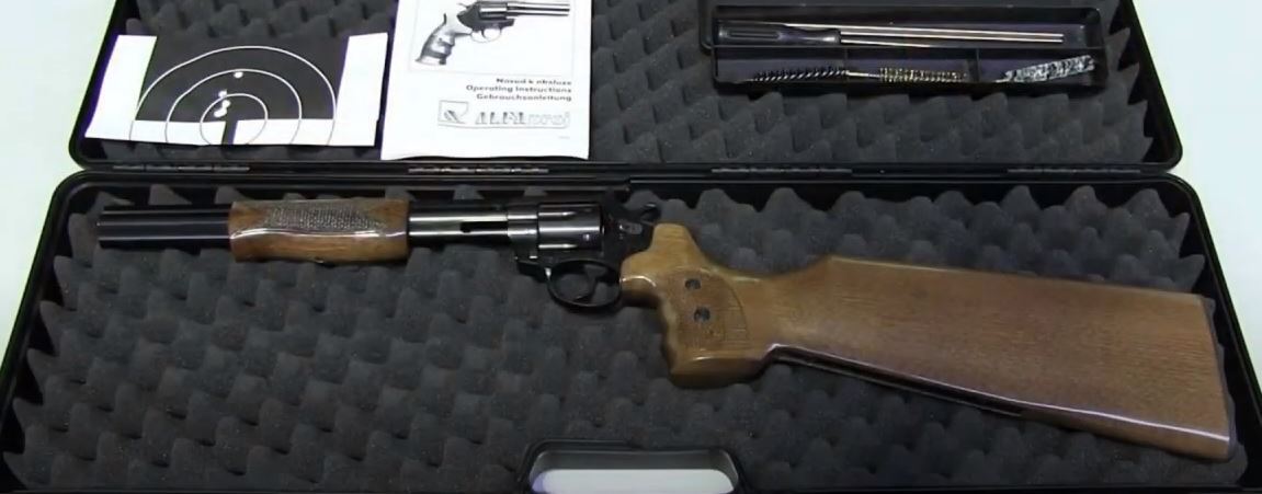 A drug dealer paid nearly $9000 cash for five Alfa magnum revolver rifles, like this one, which were modified into handguns and sold to criminals. Photo / Supplied