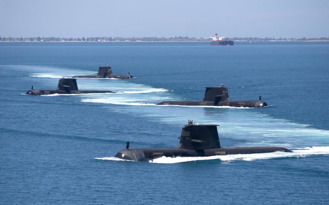 Australian Collins-class submarines will be replaced by nuclear-powered subs with technology provided by the US under Aukus. Photo / Australian Defence Force