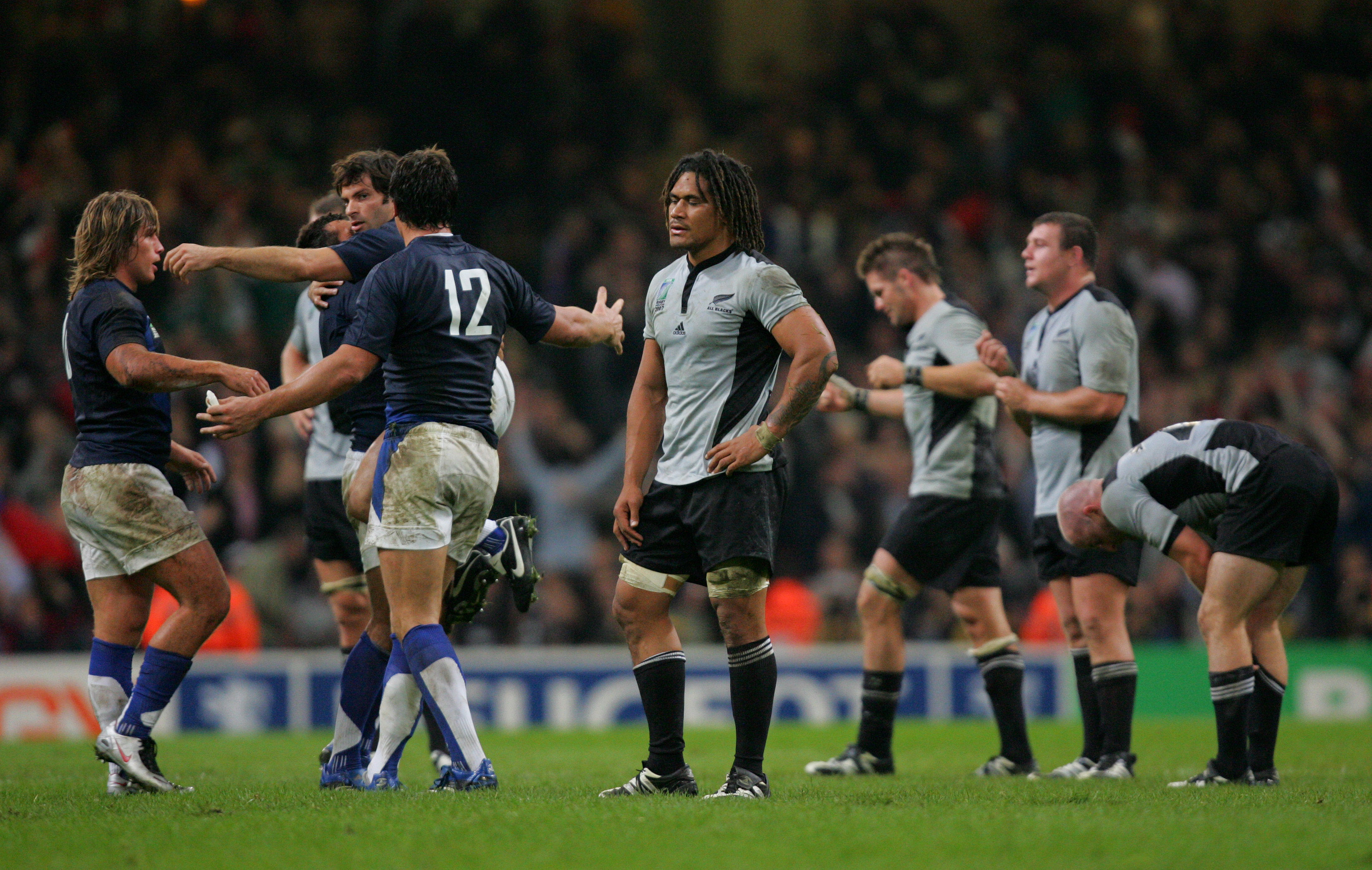All Blacks No 8 Rodney So'oialo after the 2007 Rugby World Cup quarter-final between New Zealand and France at the Millennium Stadium in Cardiff. Photo / Brett Phibbs