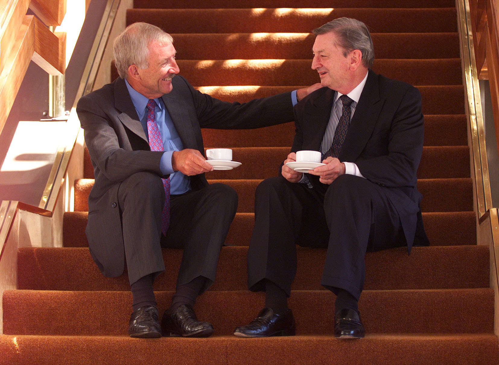 Sir Ron Brierley, left, with former deputy, Sir Selwyn Cushing, in 1998. Cushing said he was 