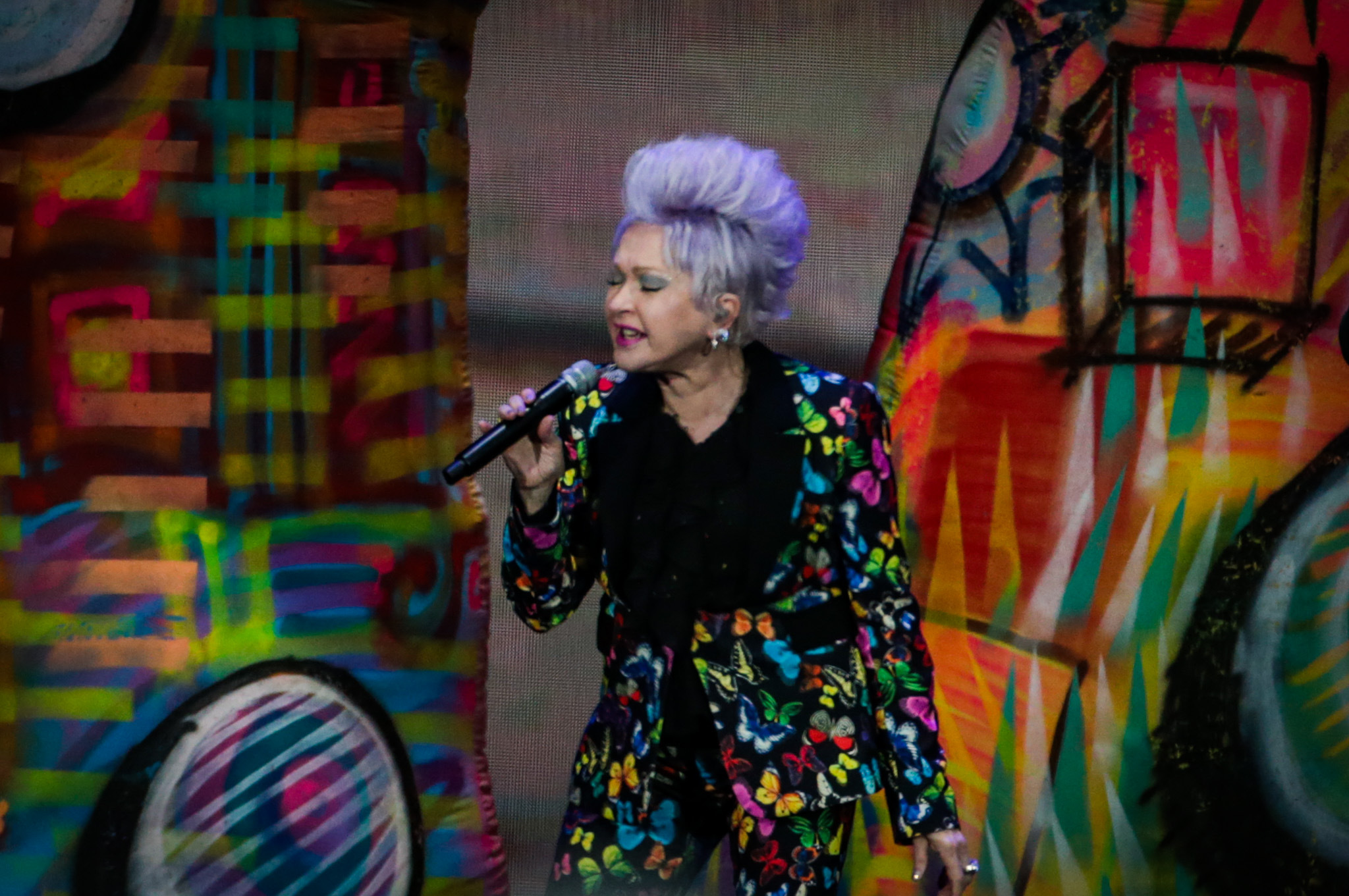 Cyndi Lauper performs at Mission Estate Winery in Napier. Photo / Paul Taylor