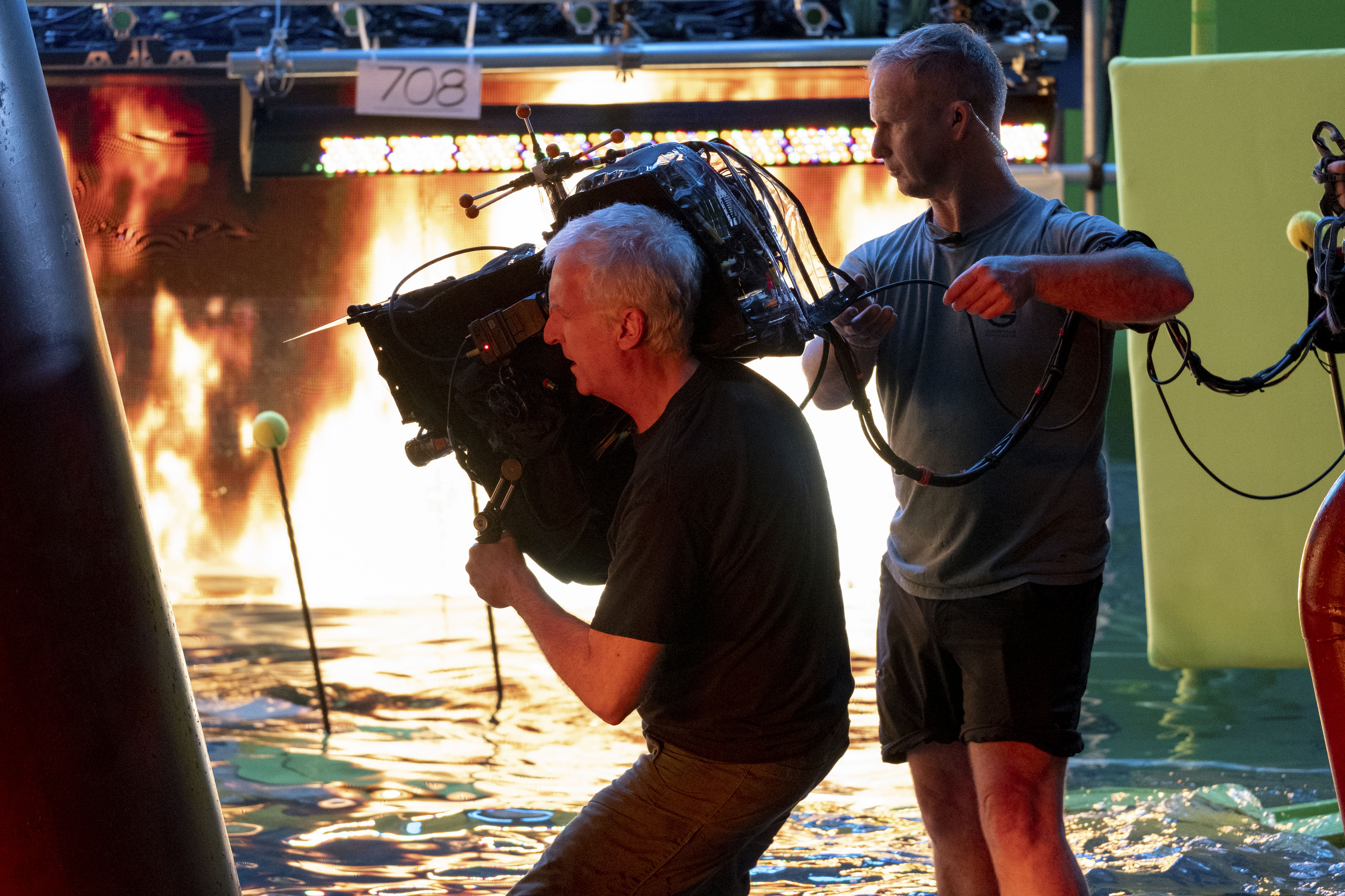 Director James Cameron behind the scenes of 20th Century Studios' Avatar: The Way of Water. Photo / 20th Century Studios