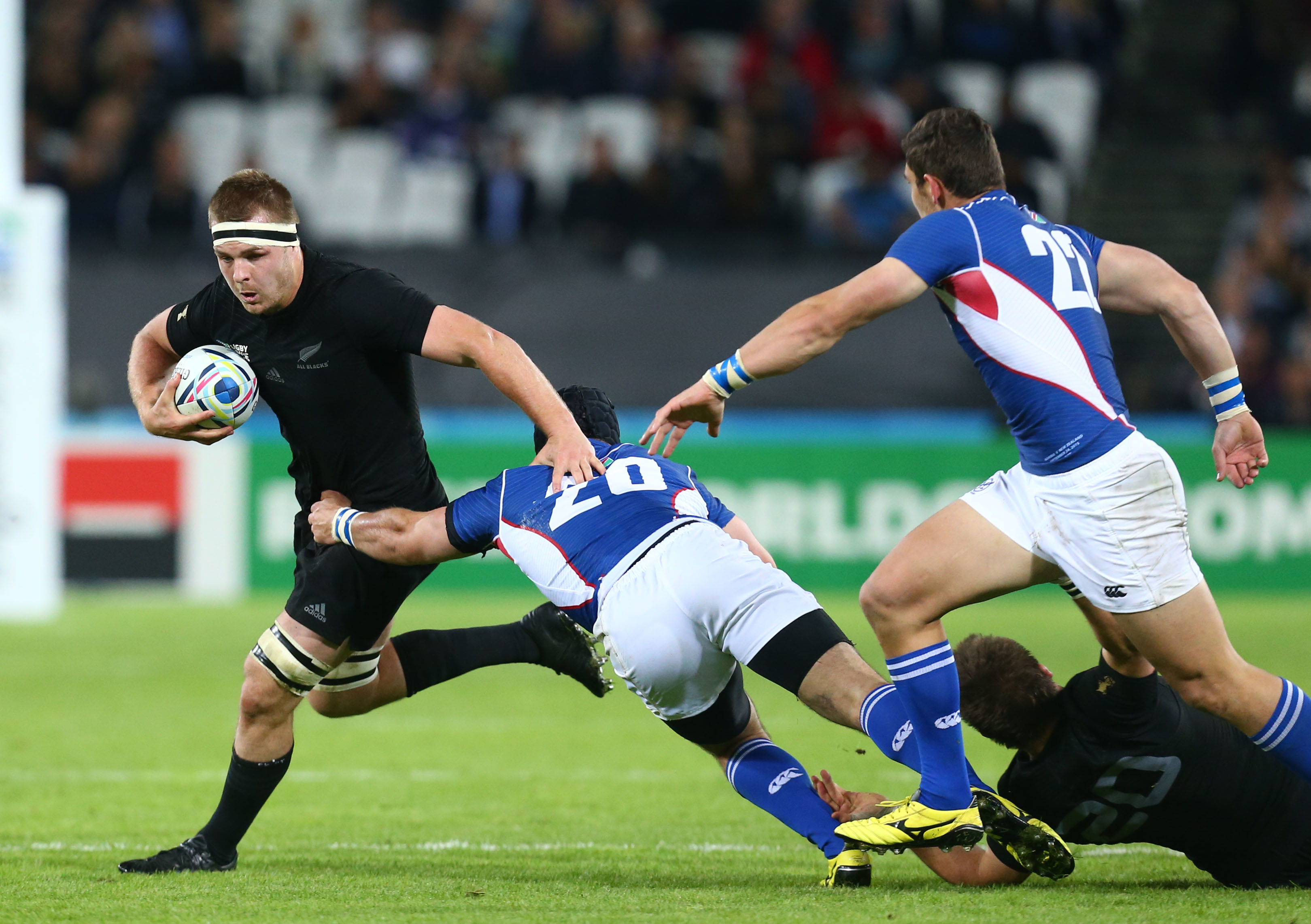 Sam Cane against Namibia at the 2015 Rugby World Cup. Photo / Photosport