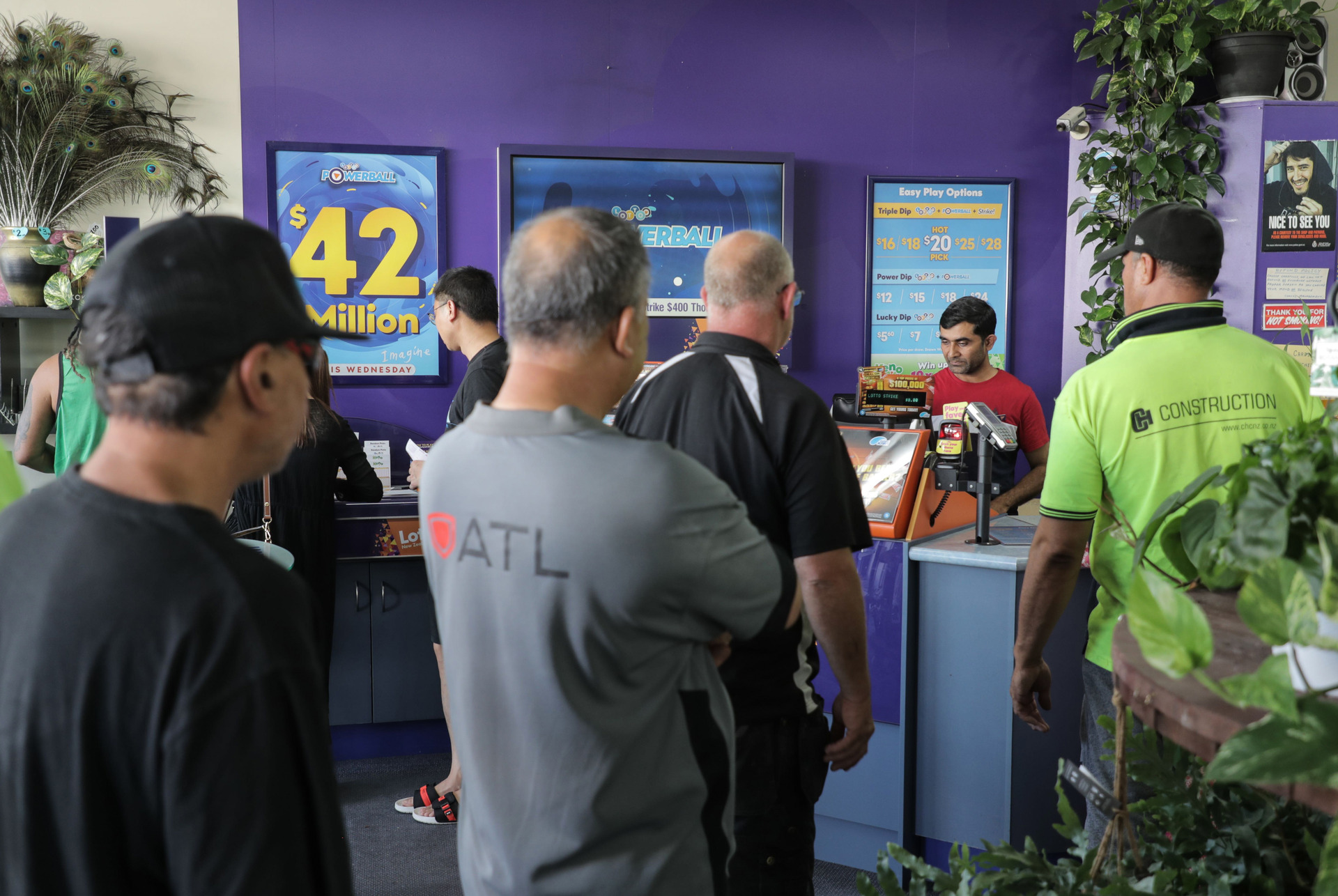 Lotto NZ confirmed they were selling 2000 tickets a minute in the hours leading up to tonight's mega draw. Photo / Michael Craig