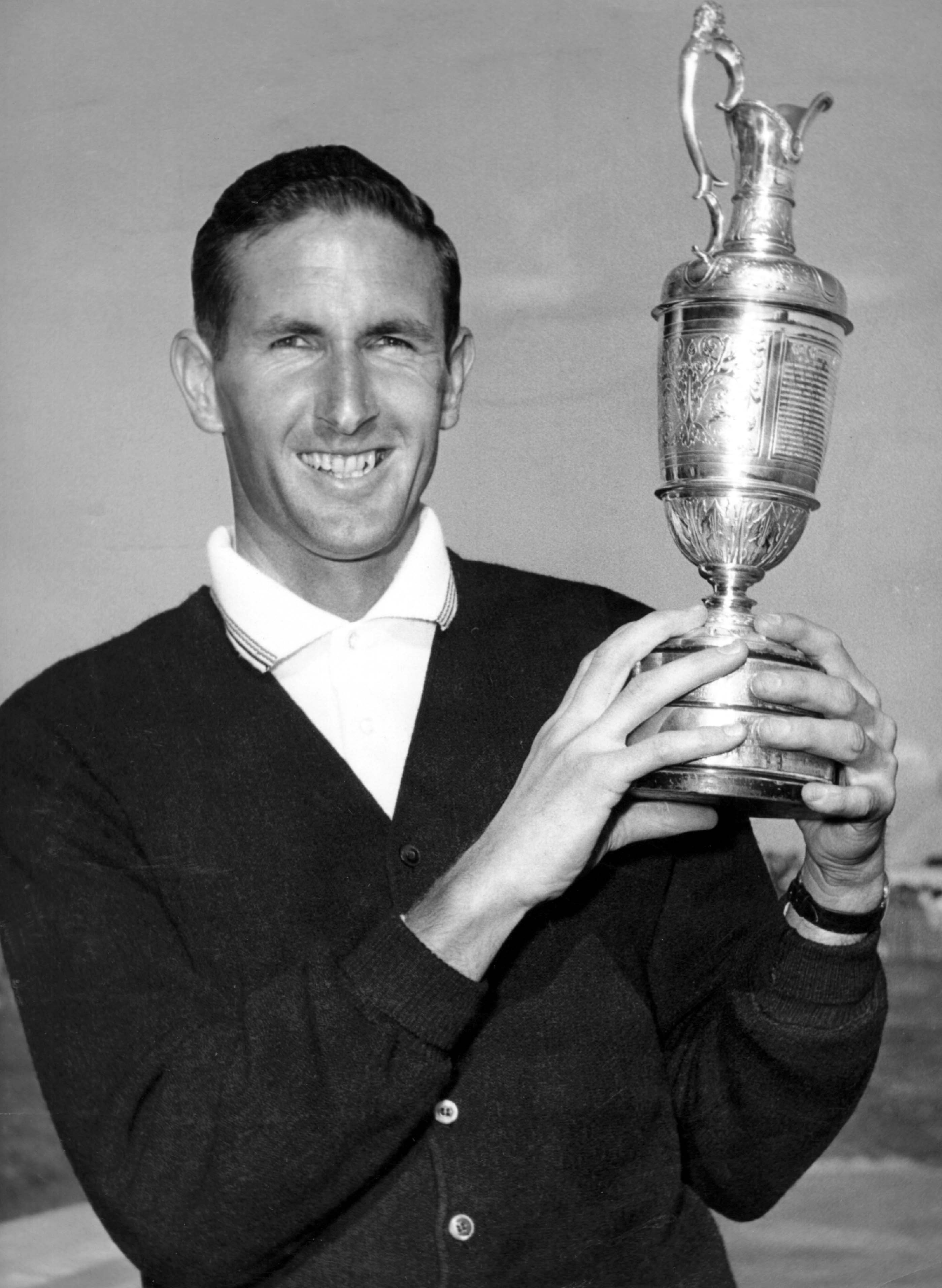 
With the British Open golf trophy in 1963. 