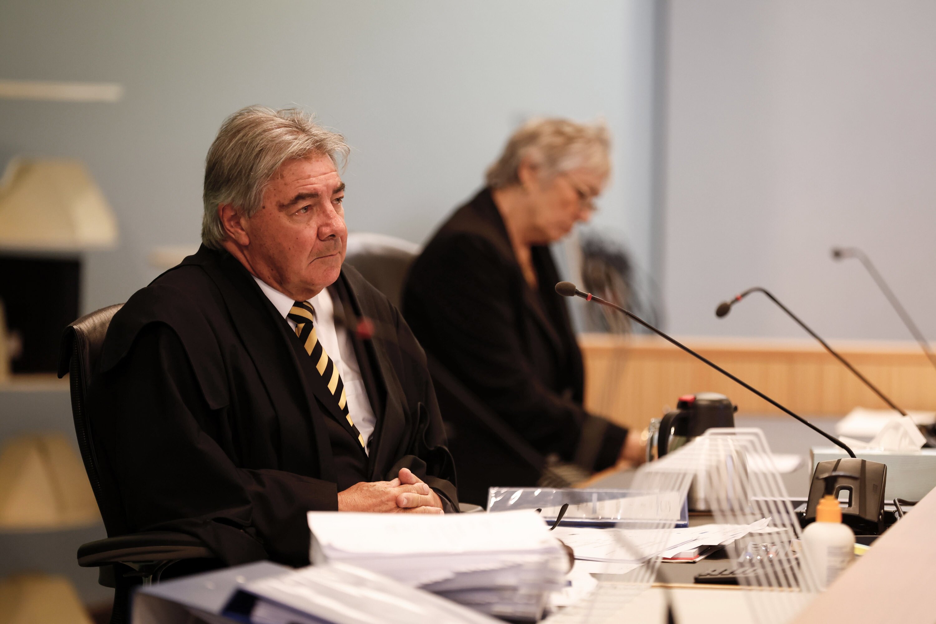 Justice Graham Lang is overseeing the murder trial of Remuera eye surgeon Philip Polkinghorne in the High Court at Auckland. Photo / Michael Craig