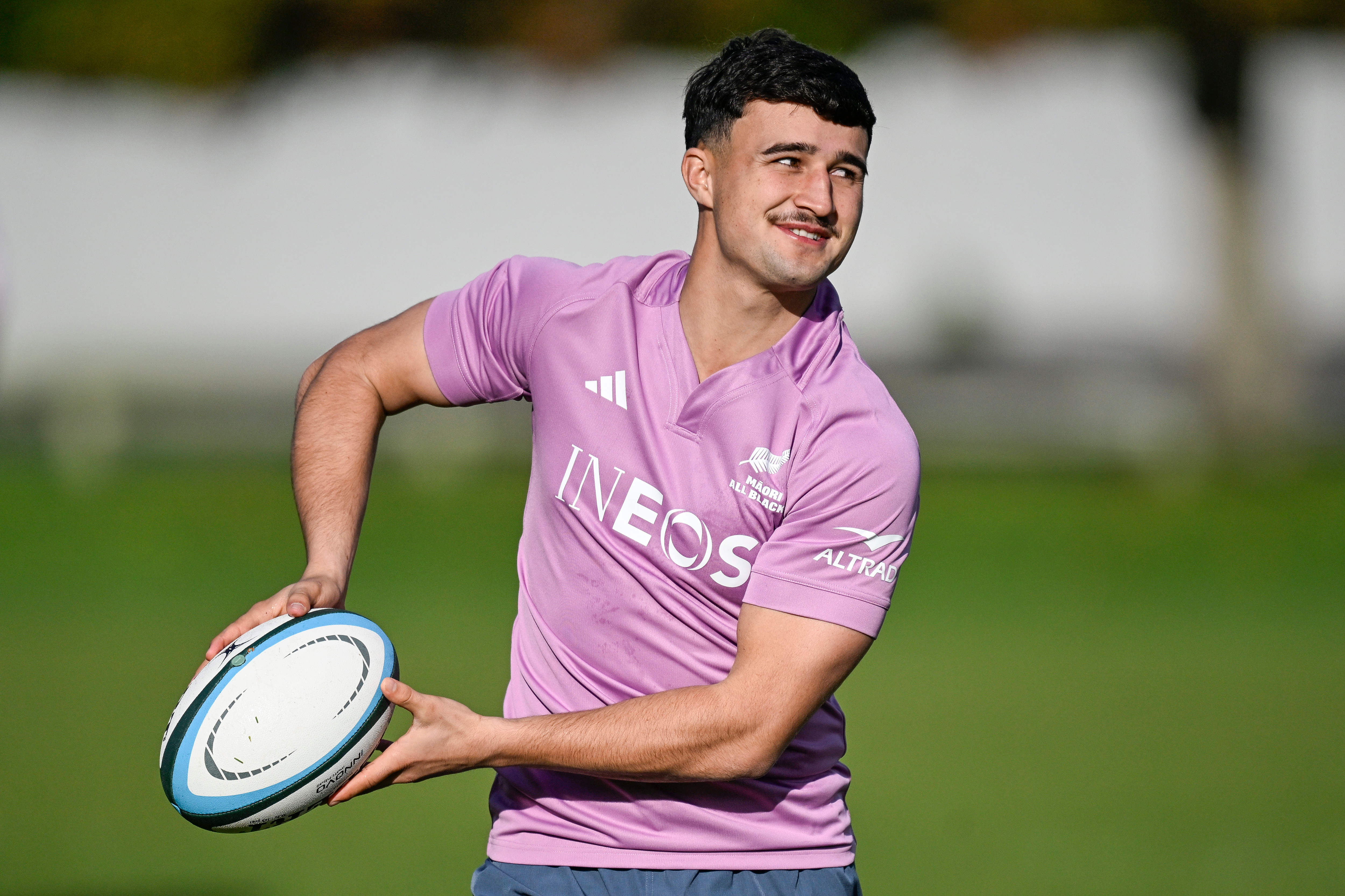 New Māori All Blacks first five-eighth Taha Kemara at a training session at Grammar TEC Rugby Club, Auckland on Tuesday. Photo / Photosport