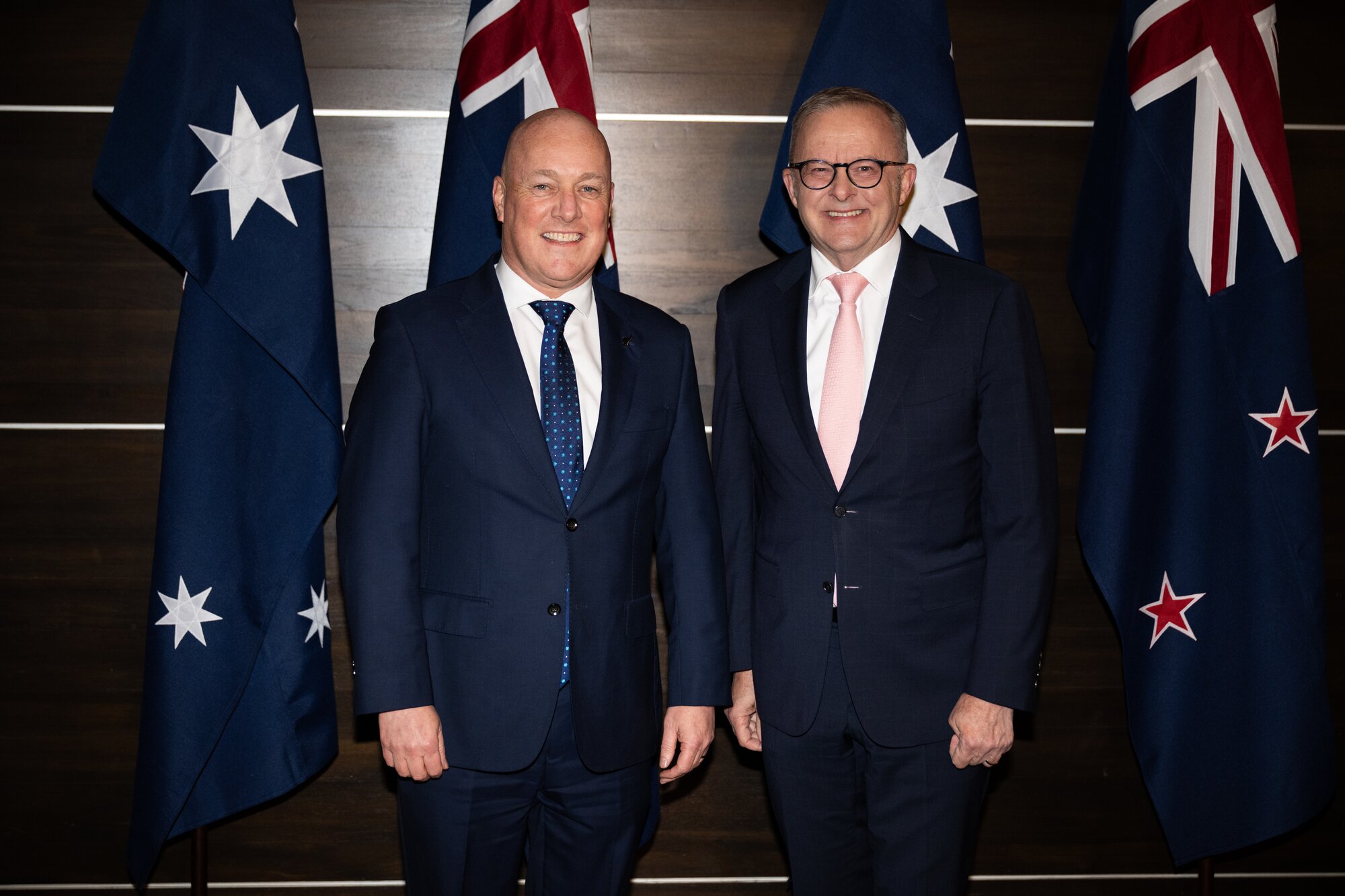 Christopher Luxon met his Australian counterpart, Anthony Albanese, in June. Photo / Getty Images