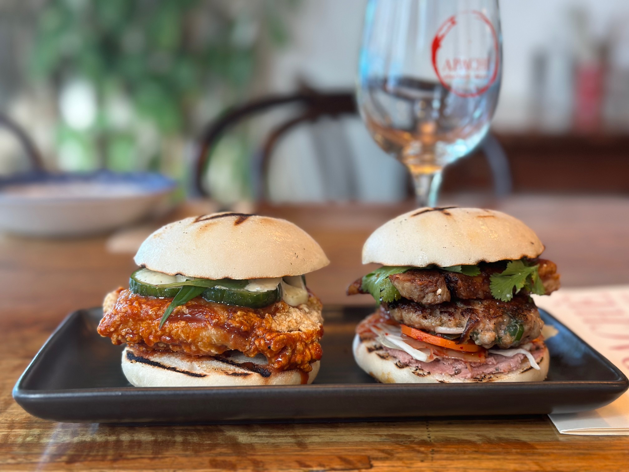 The Double Happiness burgers by Apache were a finalist in the Burger Wellington competition 2024. Photo / WOAP