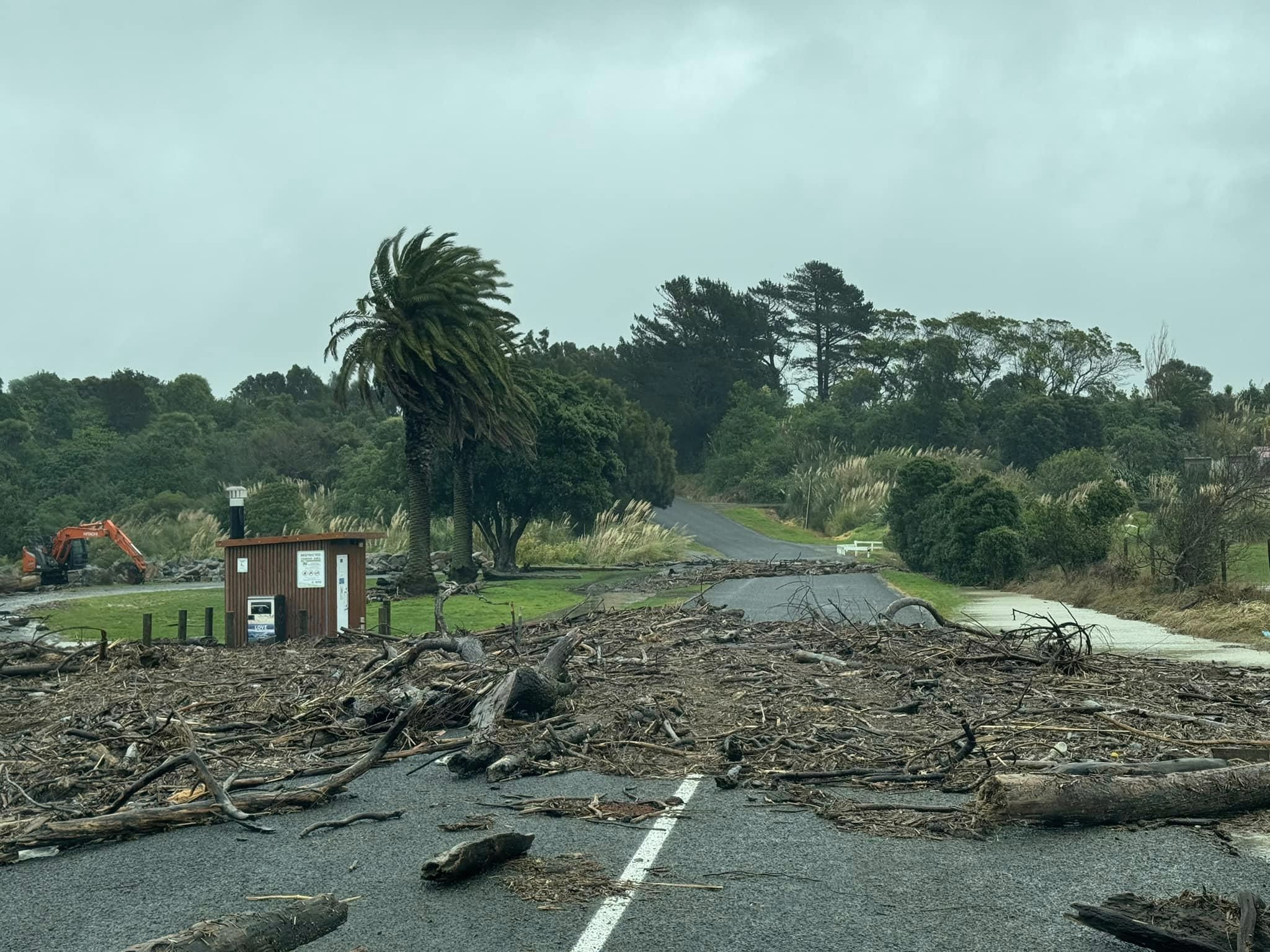 Debris across the roads of Wairoa. Photo / Wairoa Incorporated WInc